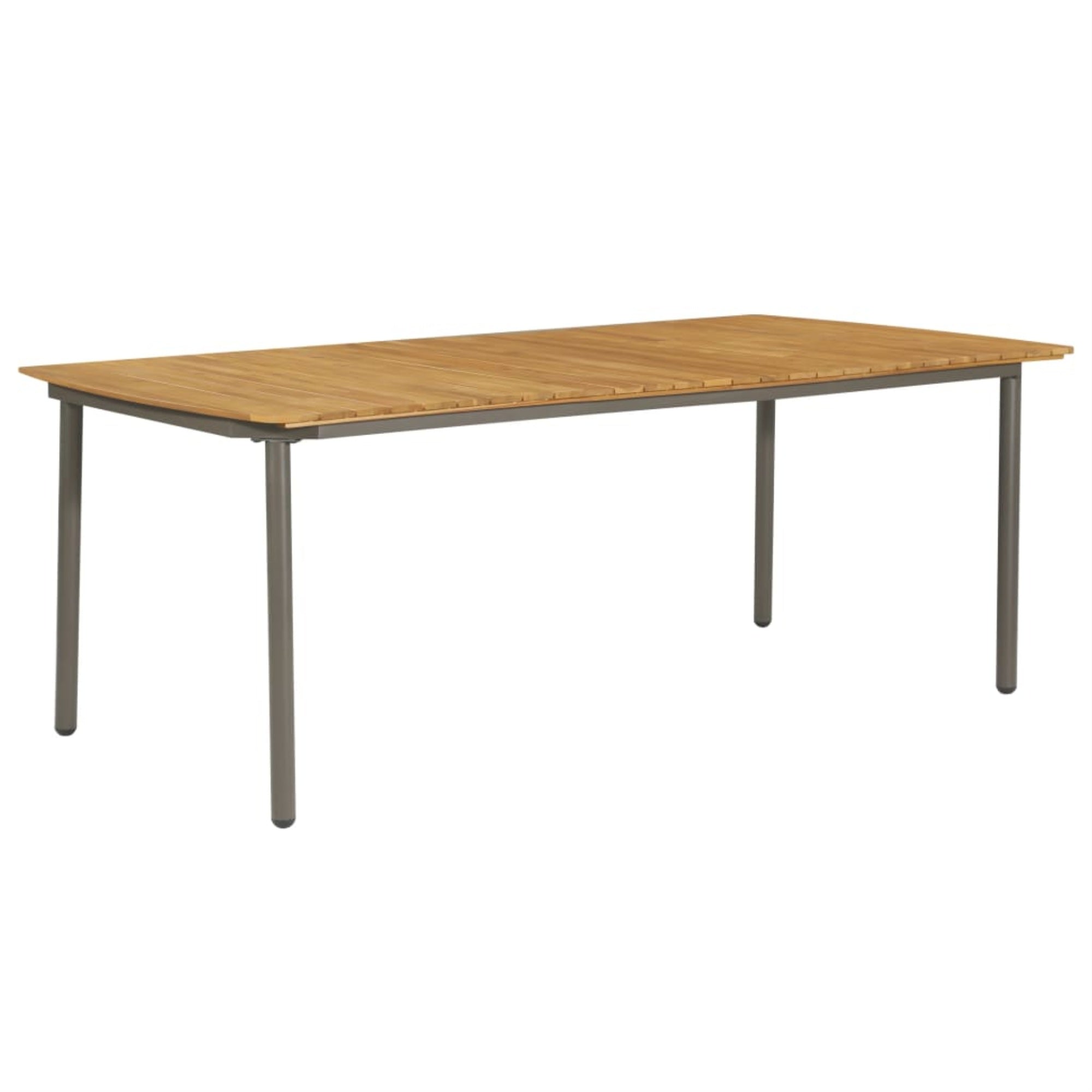 Vidaxl Garden Table 78.7'X39.4'X28.3' Solid Acacia Wood And Steel