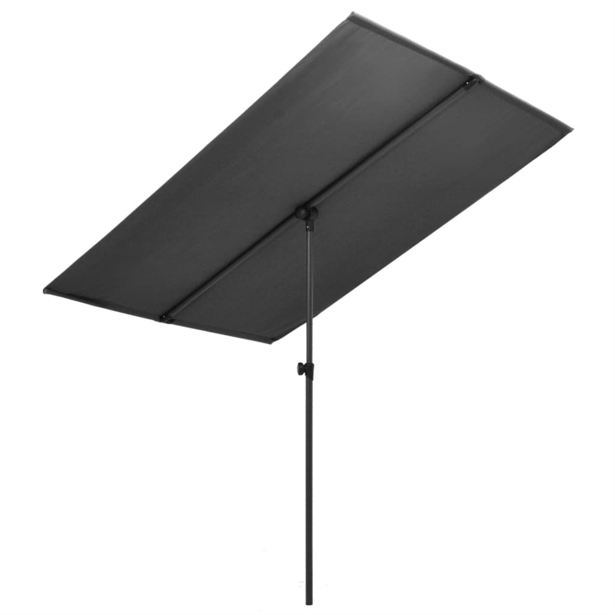 Vidaxl Outdoor Parasol With Aluminum Pole 70.9'X51.2' Anthracite