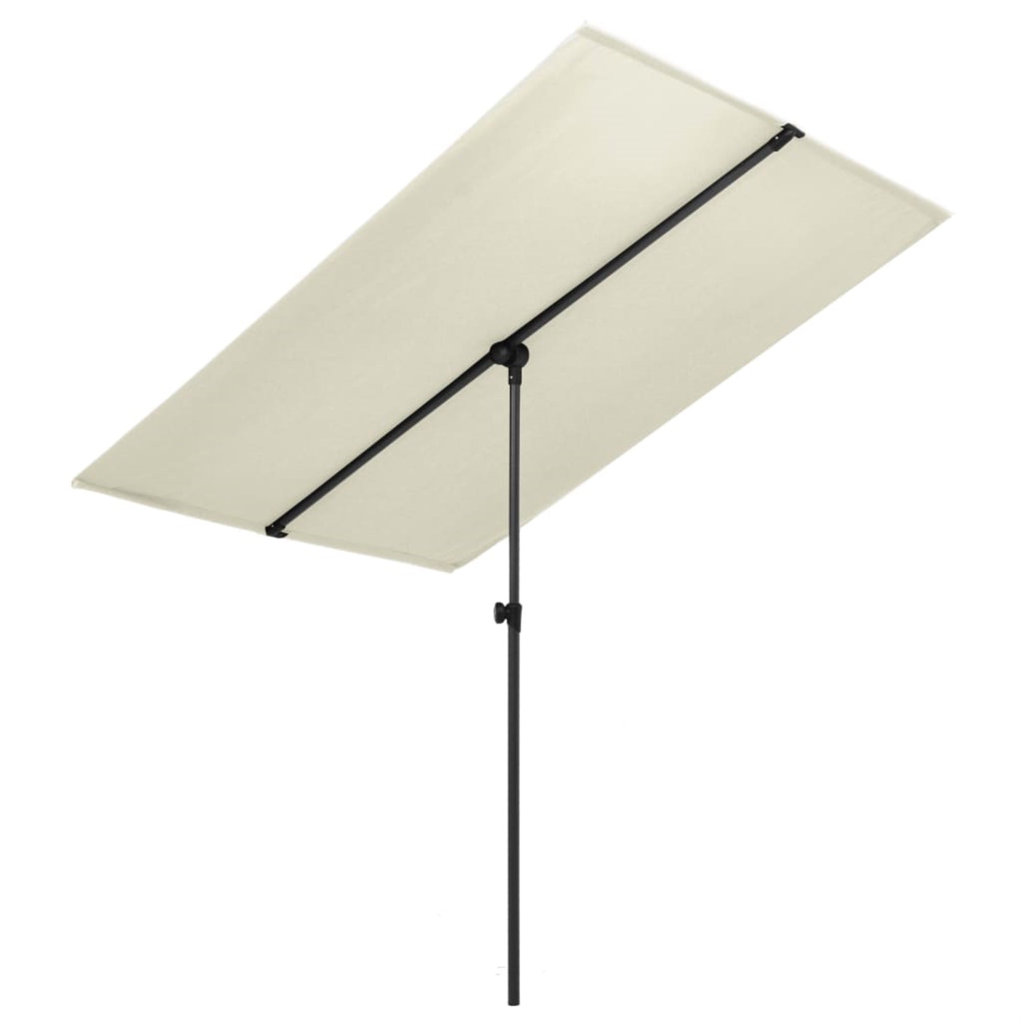 Vidaxl Outdoor Parasol With Aluminum Pole 78.7'X59.1' Sand White
