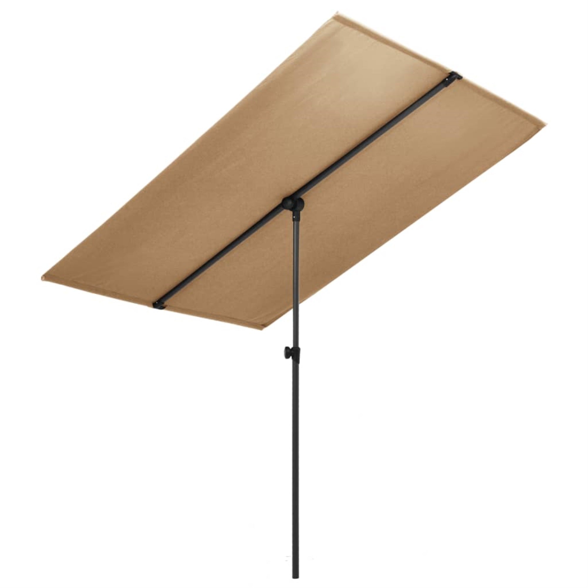 Vidaxl Outdoor Parasol With Aluminum Pole 78.7'X59.1' Taupe