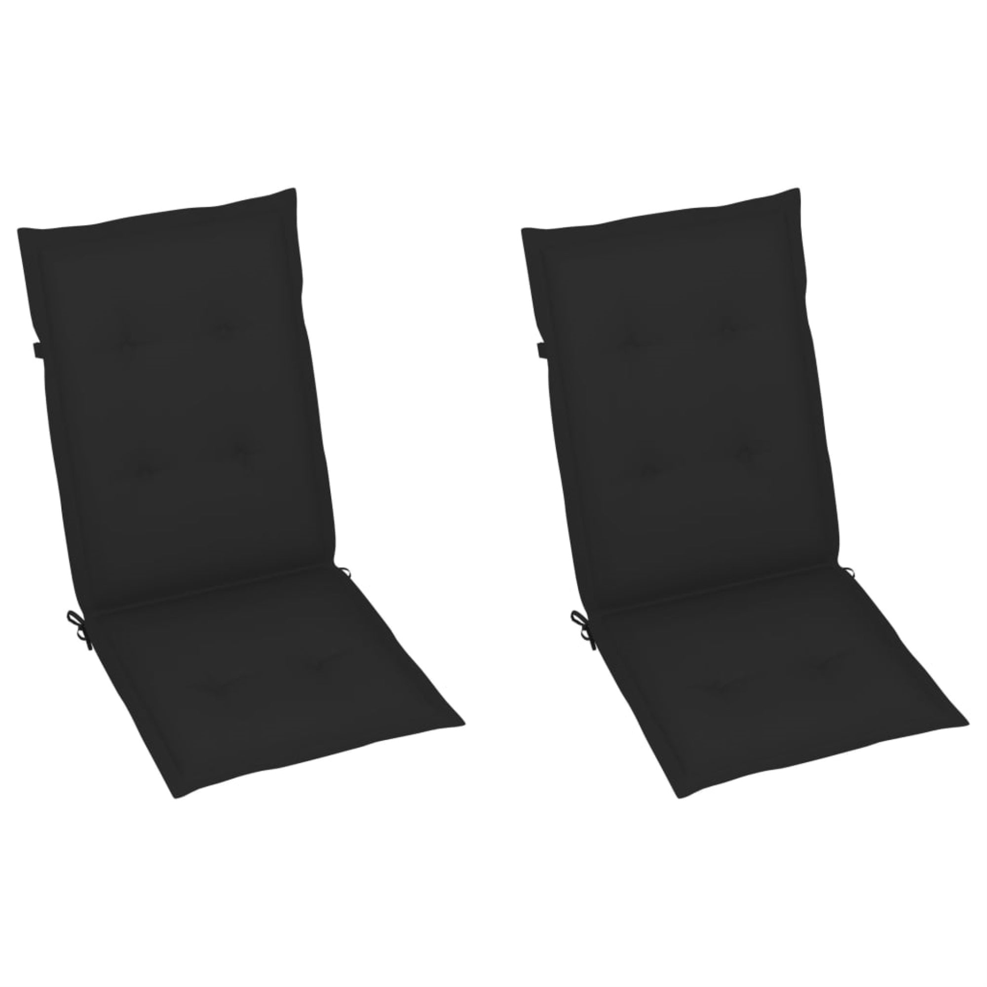 Vidaxl Garden Chair Cushions 2 Pcs Black 47.2'X19.7'X1.6'