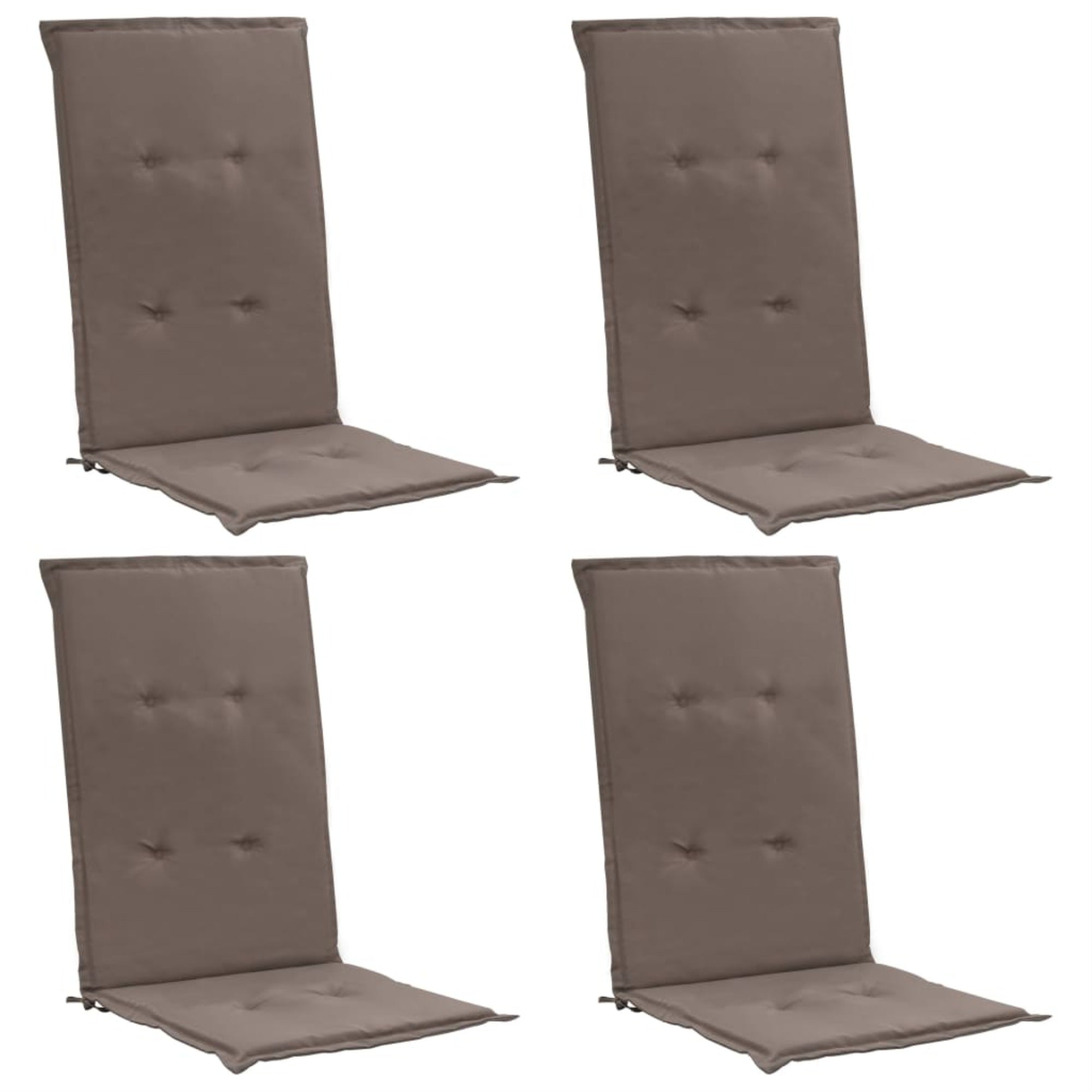 Vidaxl Garden Chair Cushions 4 Pcs Taupe 47.2'X19.7'X1.2'