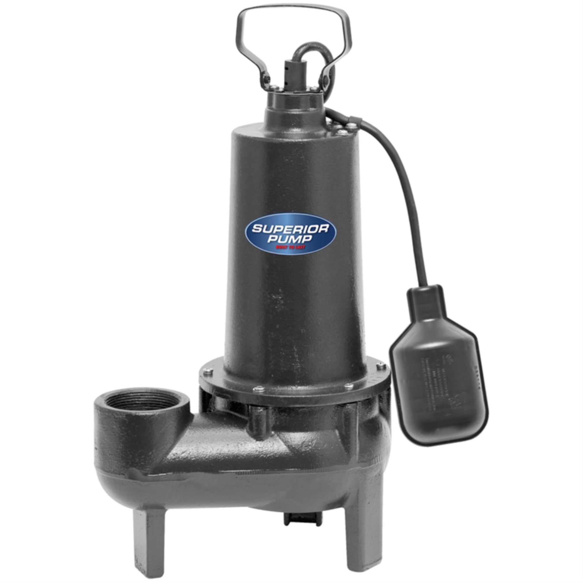 Superior Pump 1/2 HP 4800 gph Cast Iron Tethered Float Switch Sewage Pump, (Pack of 1)