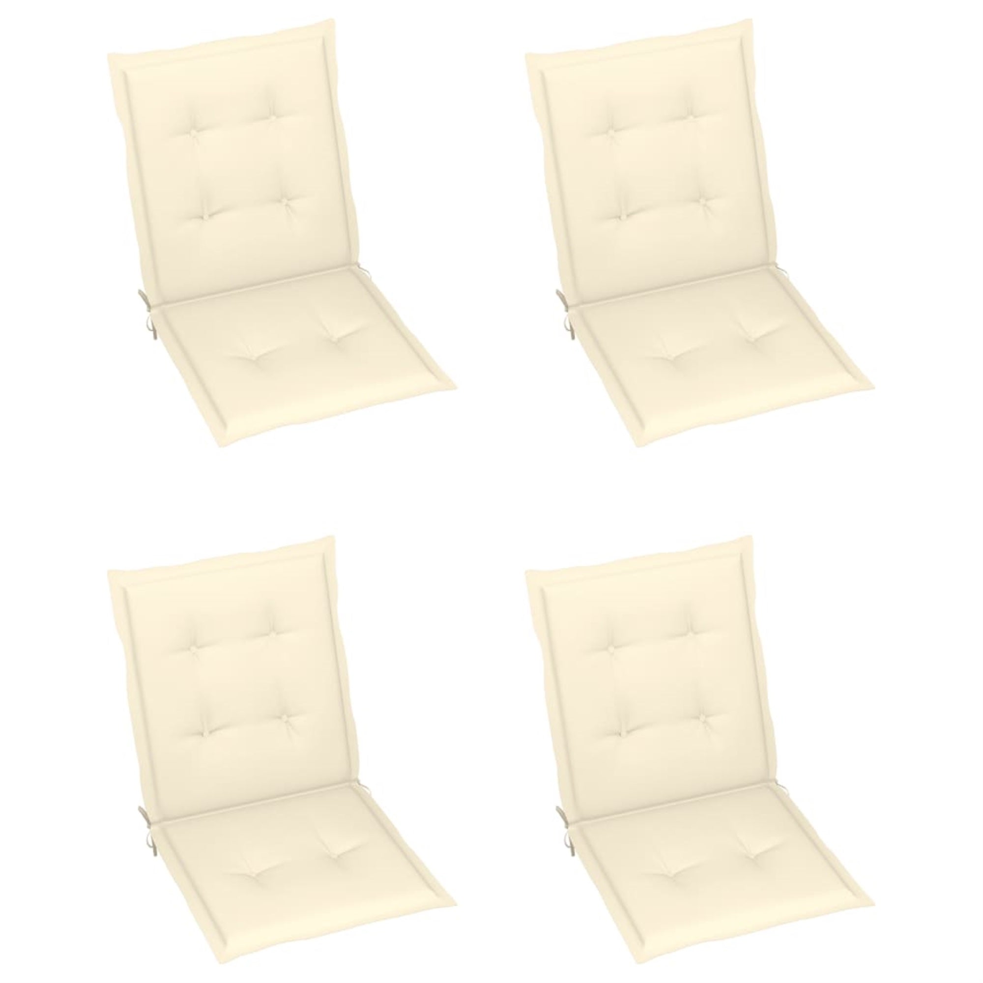 Vidaxl Garden Chair Cushions 4 Pcs Cream 39.4'X19.7'X1.6'