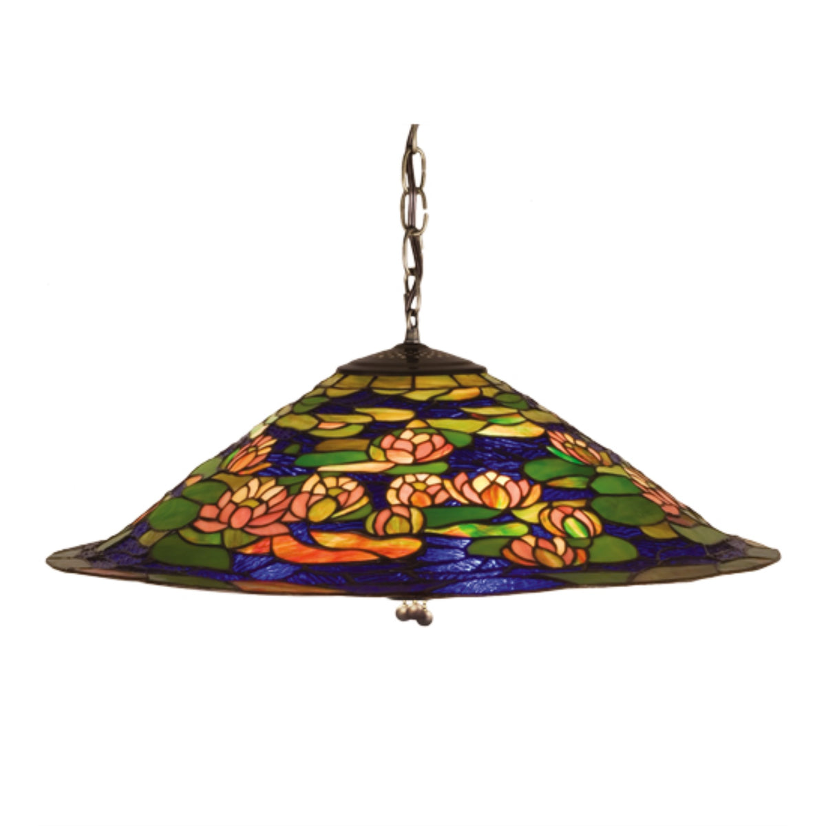 24'W Tiffany Pond Lily Pendant.602