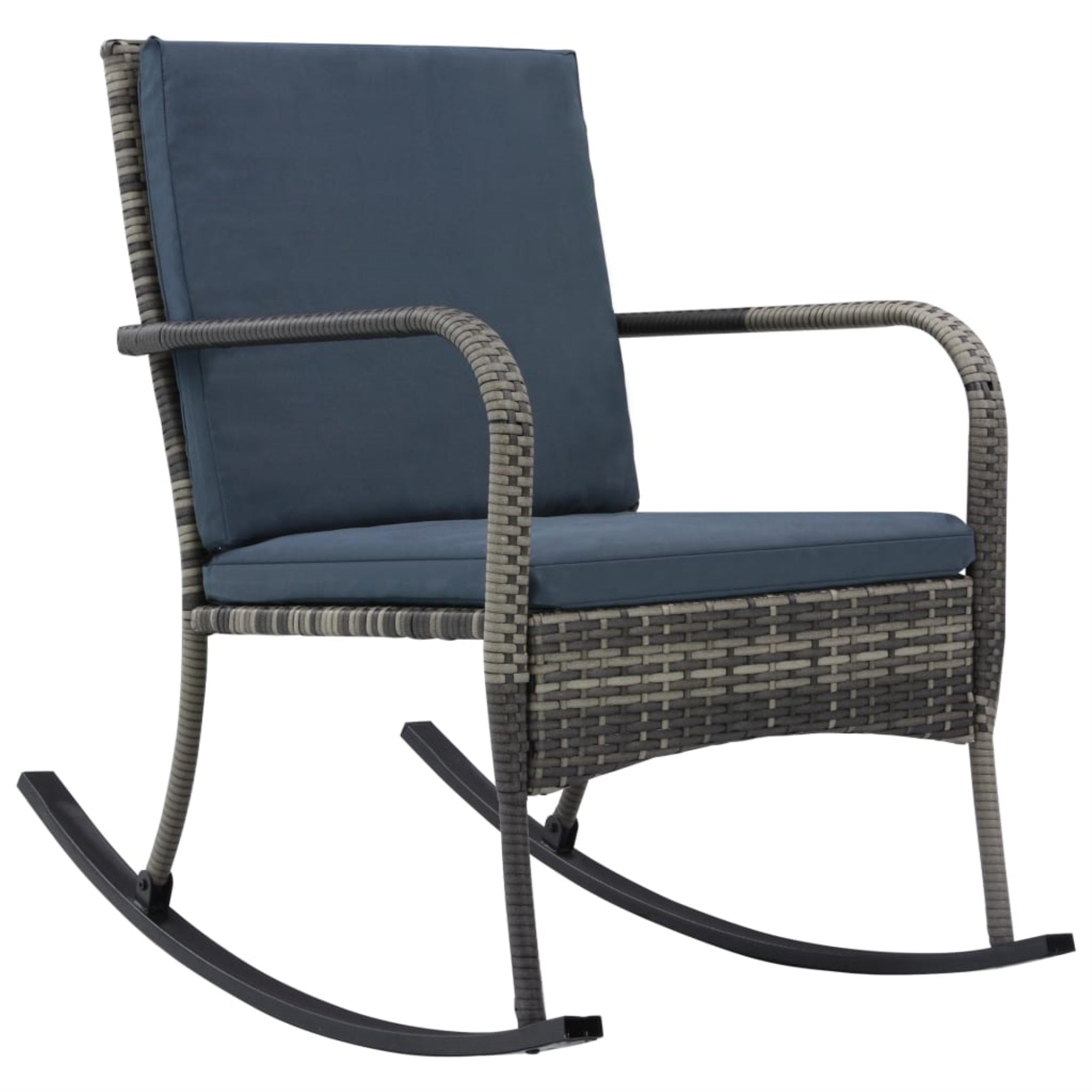 Vidaxl Garden Rocking Chair Poly Rattan Anthracite