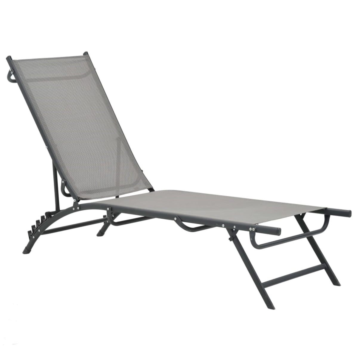 Vidaxl Sun Loungers 2 Pcs Textilene And Steel