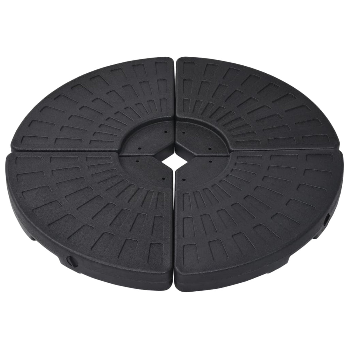 Vidaxl Umbrella Base Fan-Shaped 4 Pcs Black