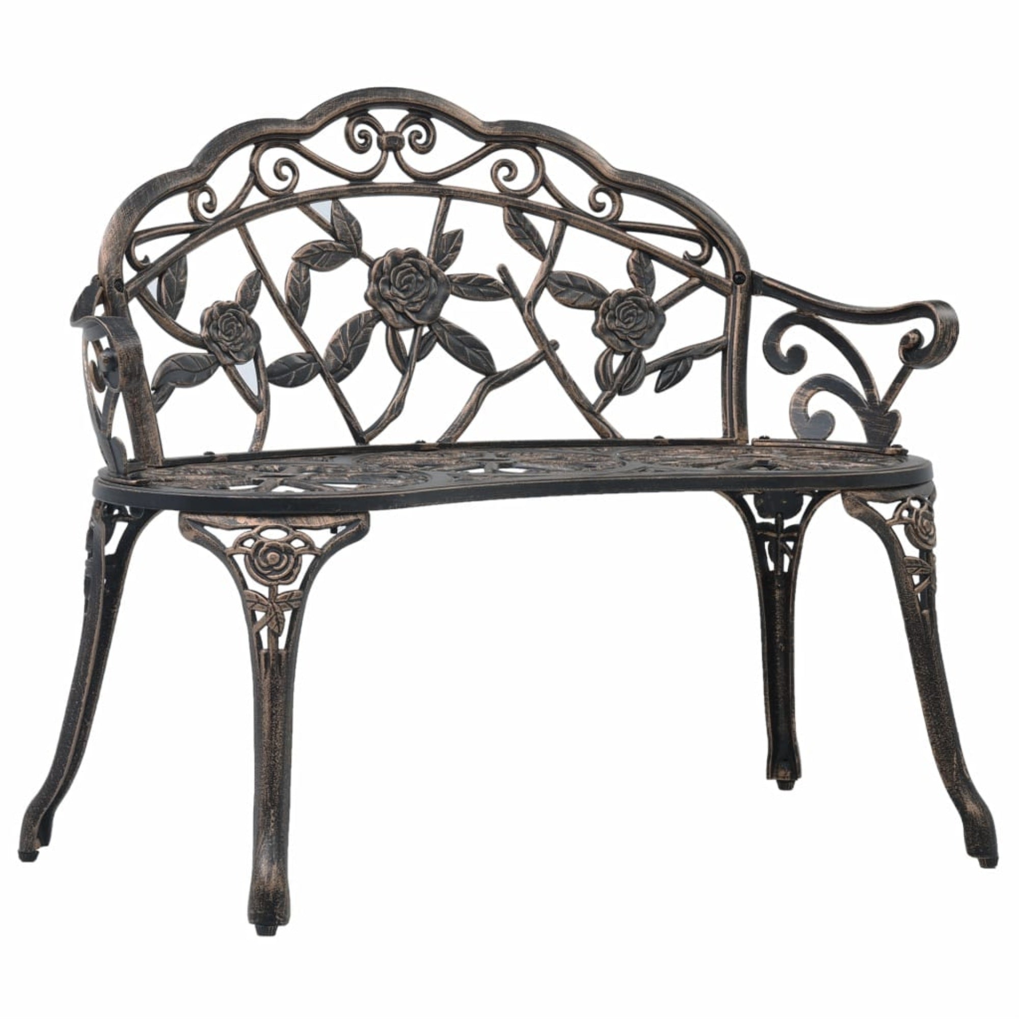 Vidaxl Bistro Bench 39.4' Bronze Cast Aluminium