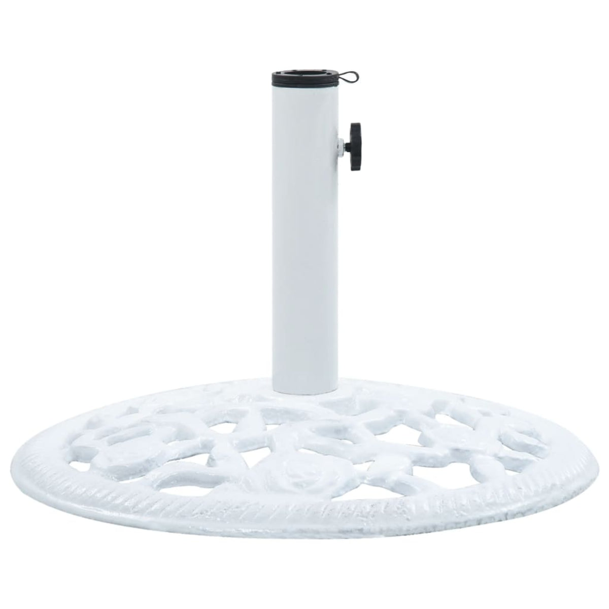 Vidaxl Umbrella Base White 26.5 Lbs 18.9' Cast Iron