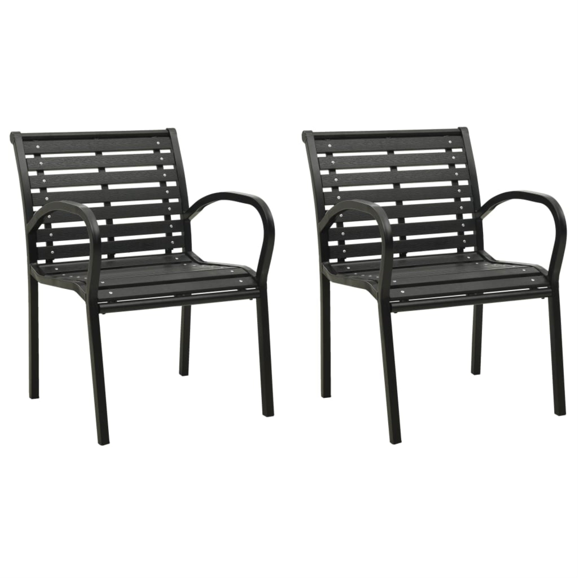 Vidaxl Garden Chairs 2 Pcs Gray Wood