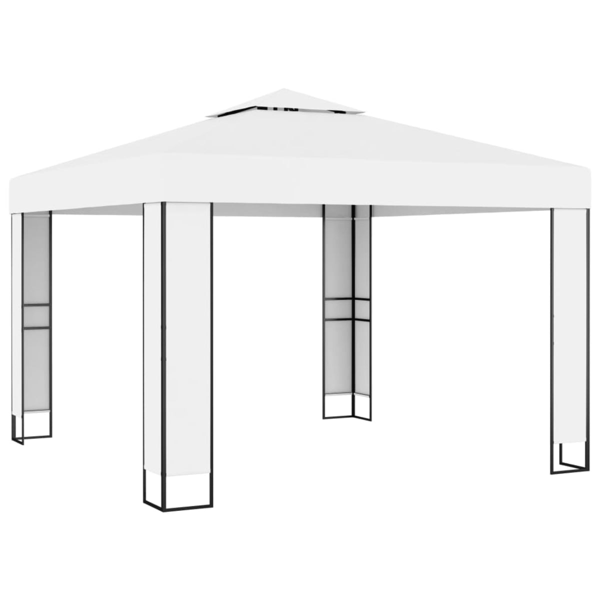 Vidaxl Gazebo With Double Roof 118.1'X118.1' White