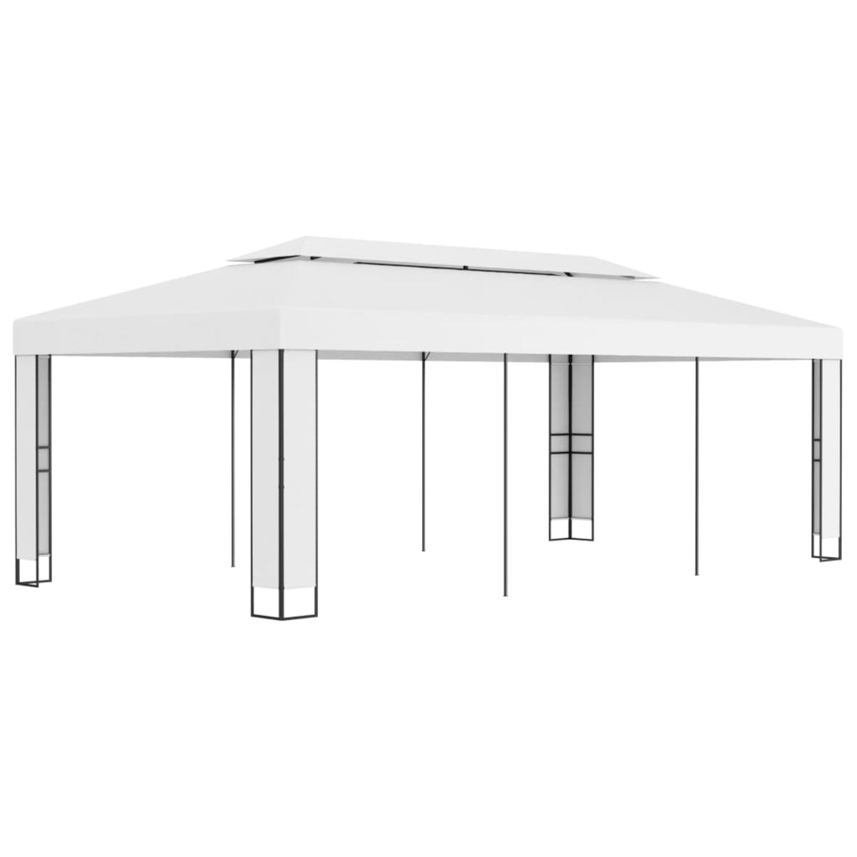 Vidaxl Gazebo With Double Roof 118.1'X236.2' White
