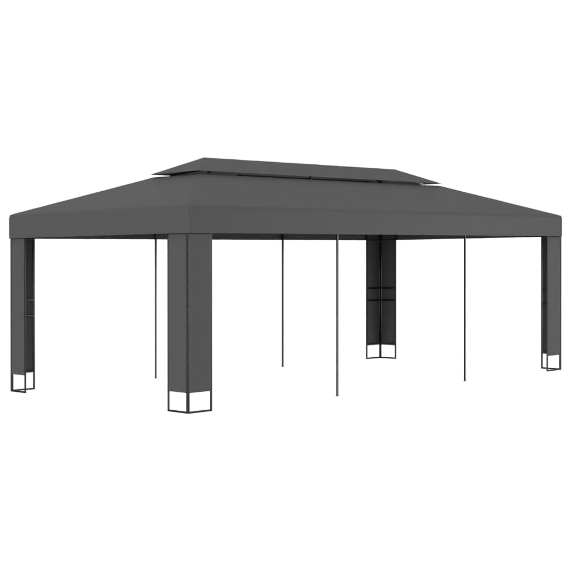Vidaxl Gazebo With Double Roof 118.1'X236.2' Anthracite
