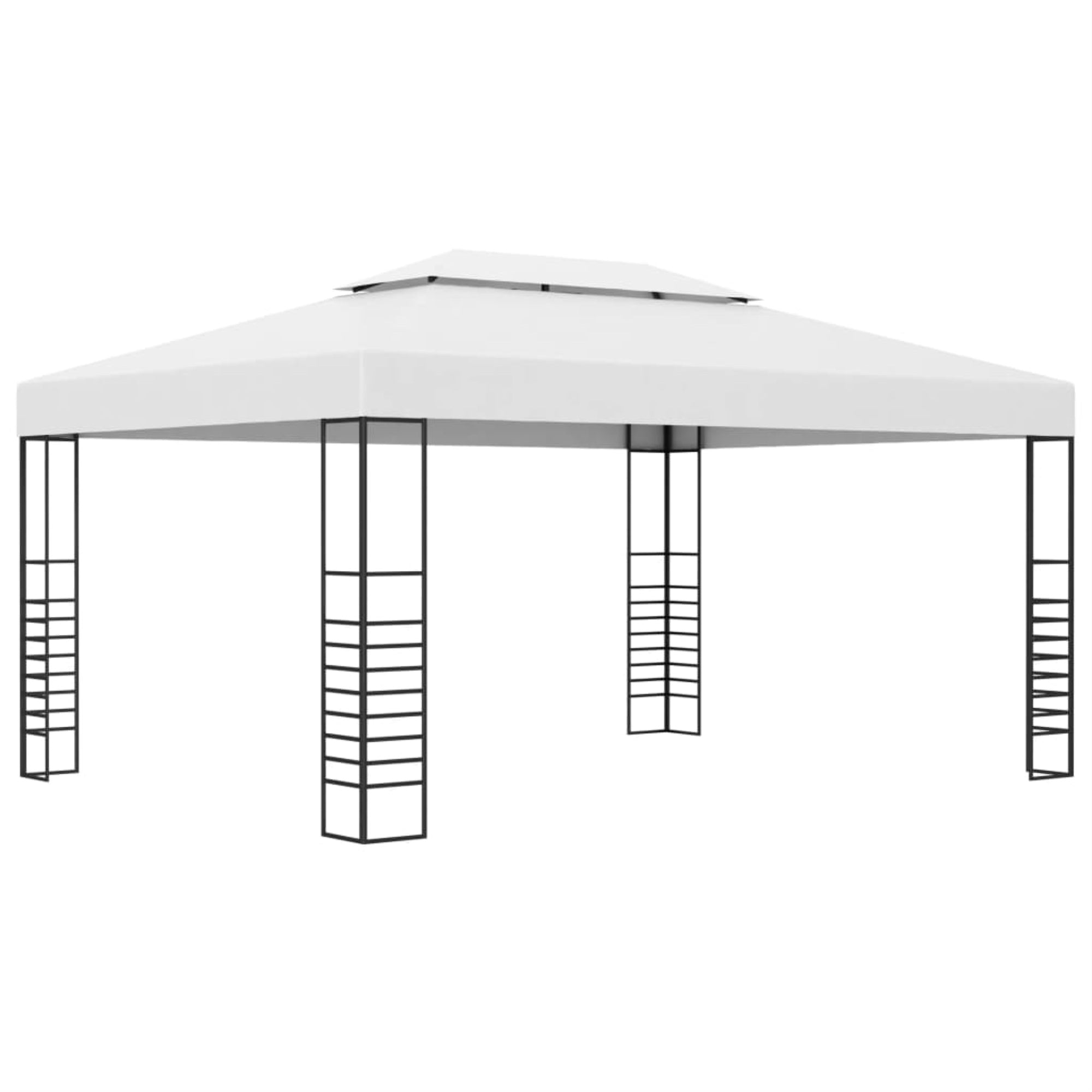 Vidaxl Garden Gazebo Powder-Coated Steel 118.1'X157.4'X106.2' White