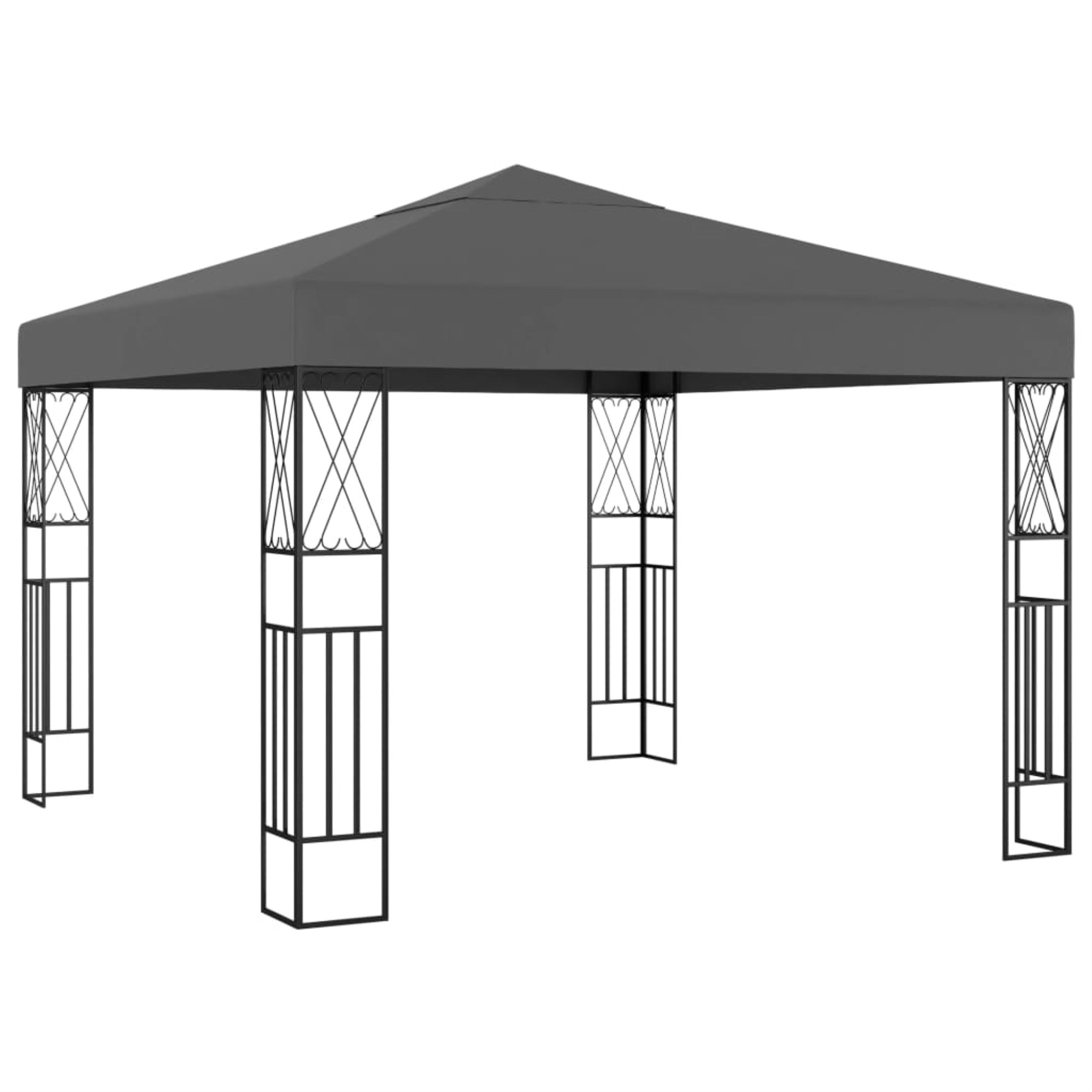 Vidaxl Gazebo 9.8'X9.8' Anthracite Fabric