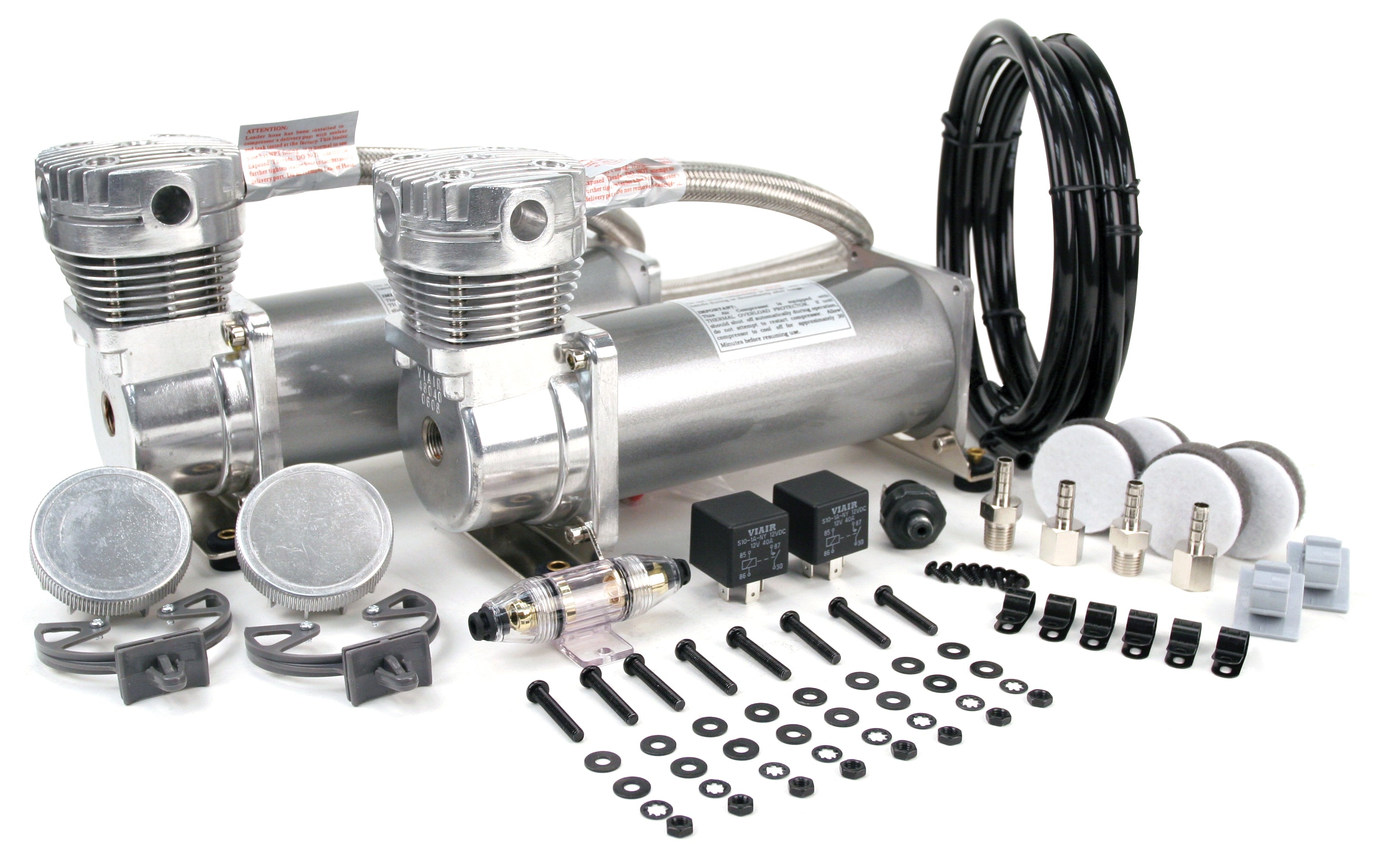 Dual Pewter 480C Value Pack (200 Psi, 480C/2, 165/200 P. Switch, 40 Amp Relay/2, Fuse Holder)