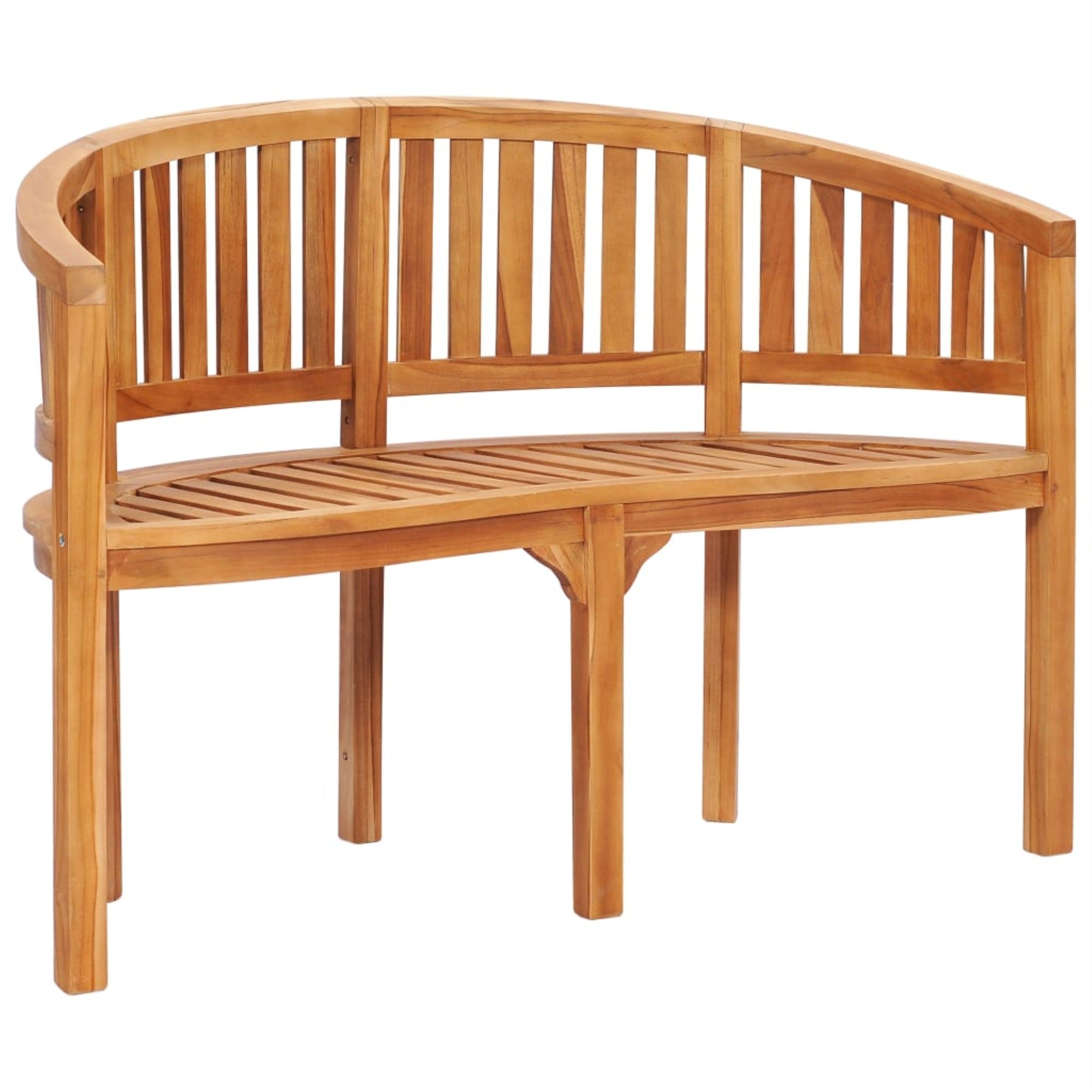 Vidaxl Banana Bench 47.2' Solid Teak Wood