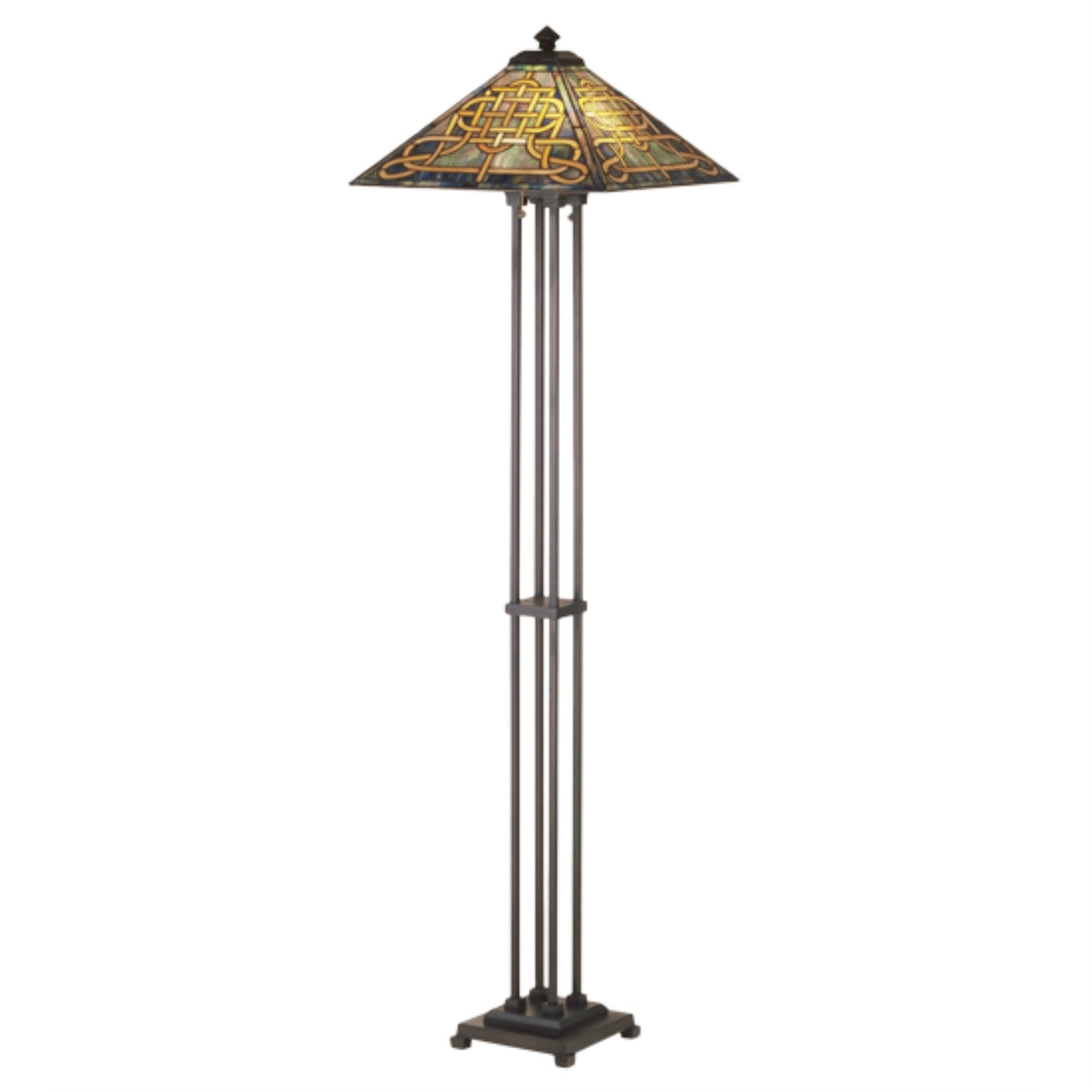 63'H Knotwork Mission Floor Lamp