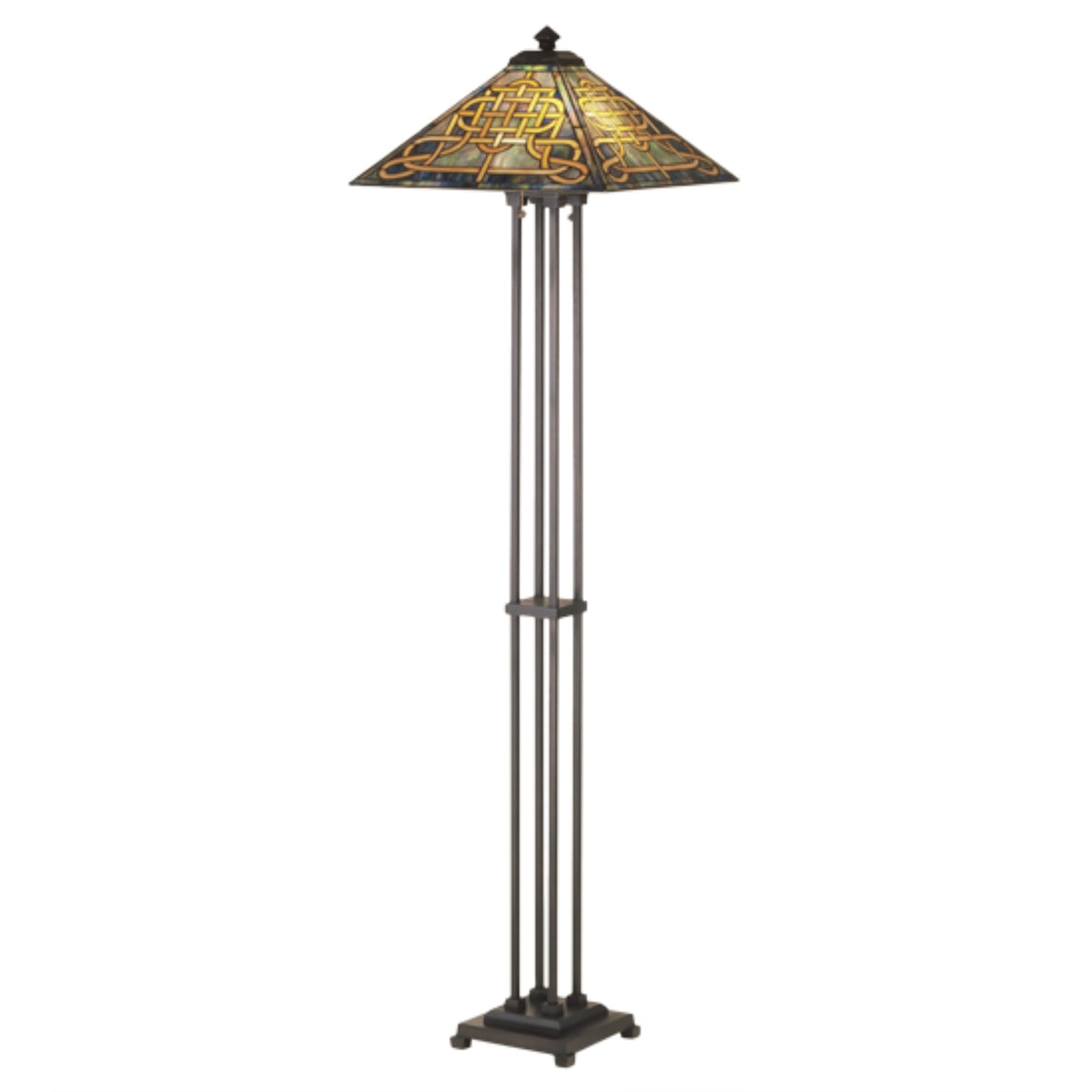 63'H Knotwork Mission Floor Lamp