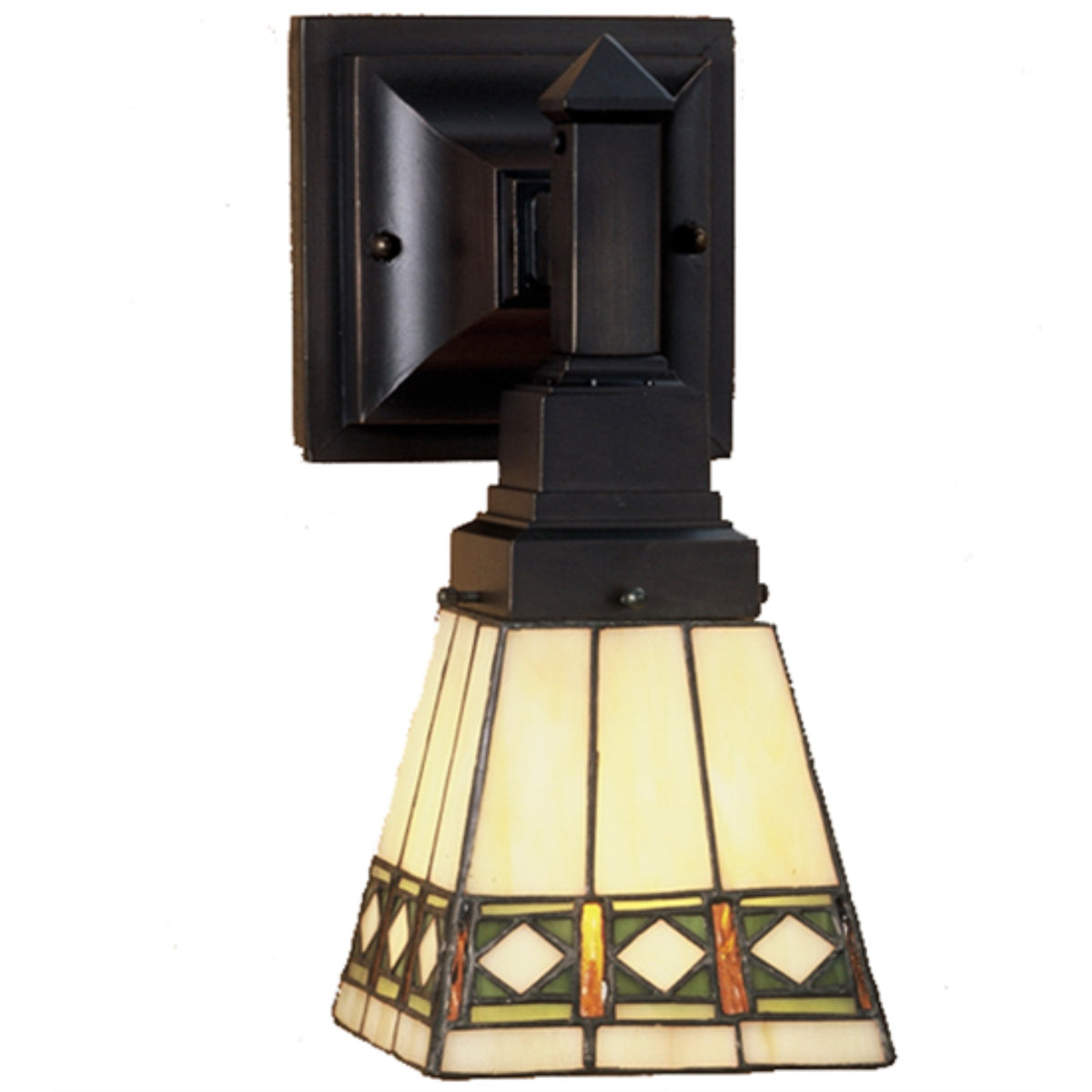 5'W Diamond Band Mission Wall Sconce