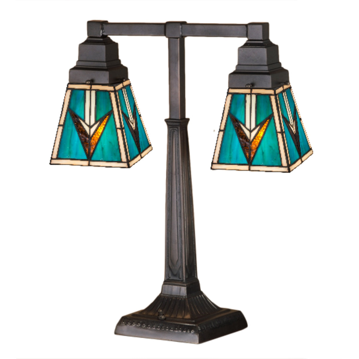 20'H Valencia Mission 2 Arm Desk Lamp