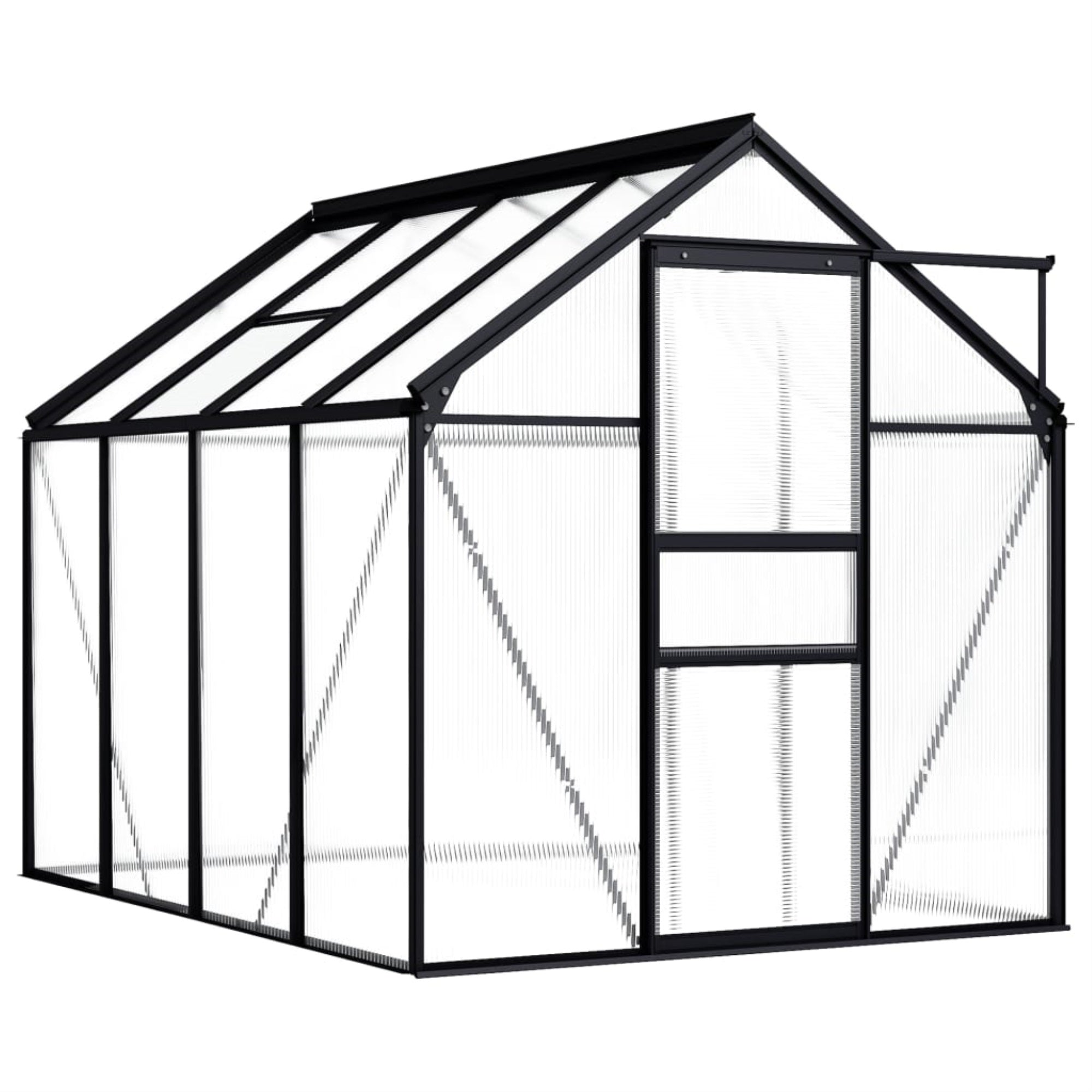 Vidaxl Greenhouse Anthracite Aluminum 51.1 Ft