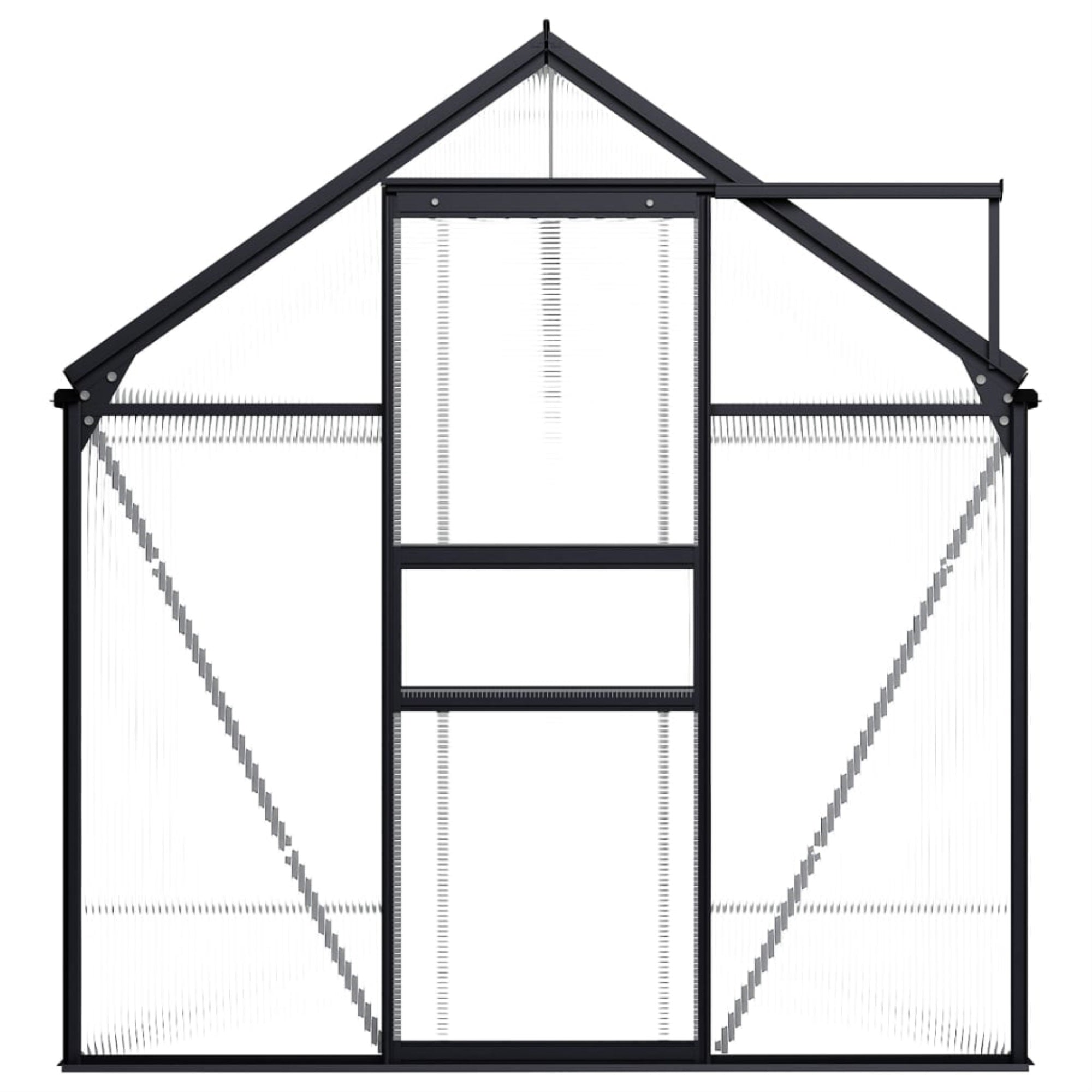 Vidaxl Greenhouse Anthracite Aluminum 63.4 Ft