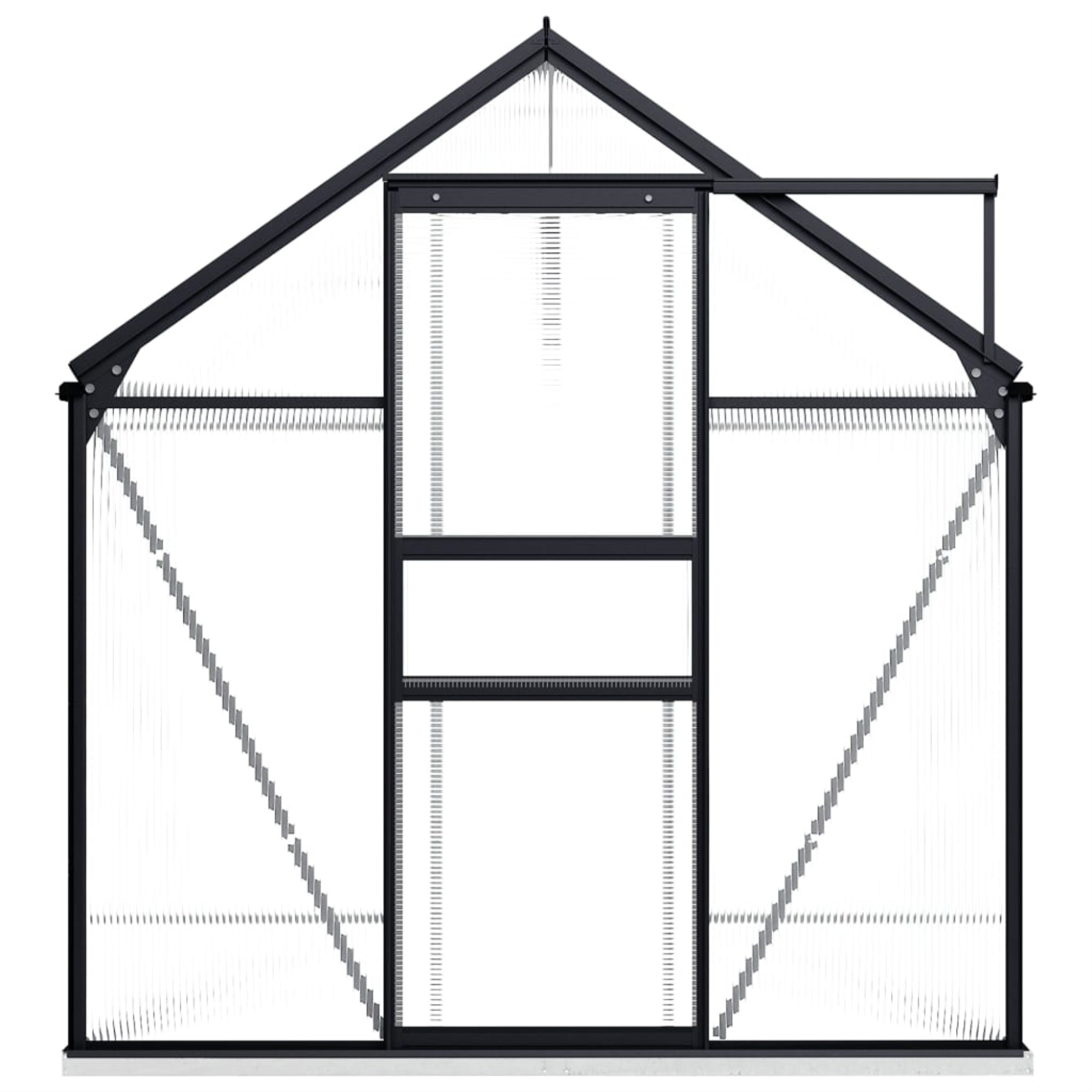 vidaXL Greenhouse with Base Frame Anthracite Aluminum 51.1 ft
