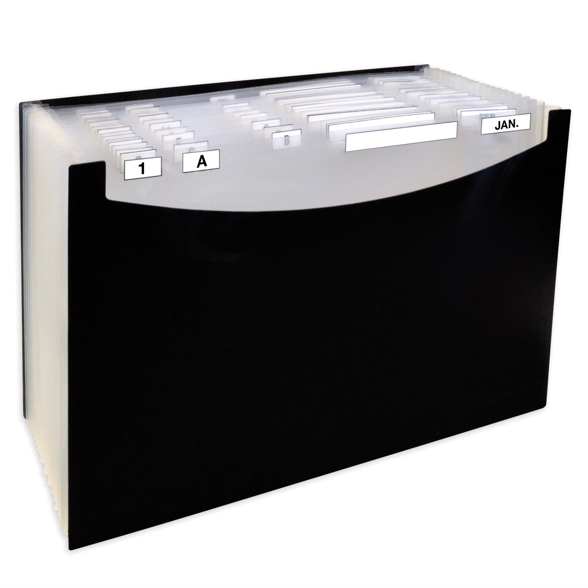 21-Pocket Stand-Up Design Expanding File, Black, Legal Size, 1/Ea, 48221