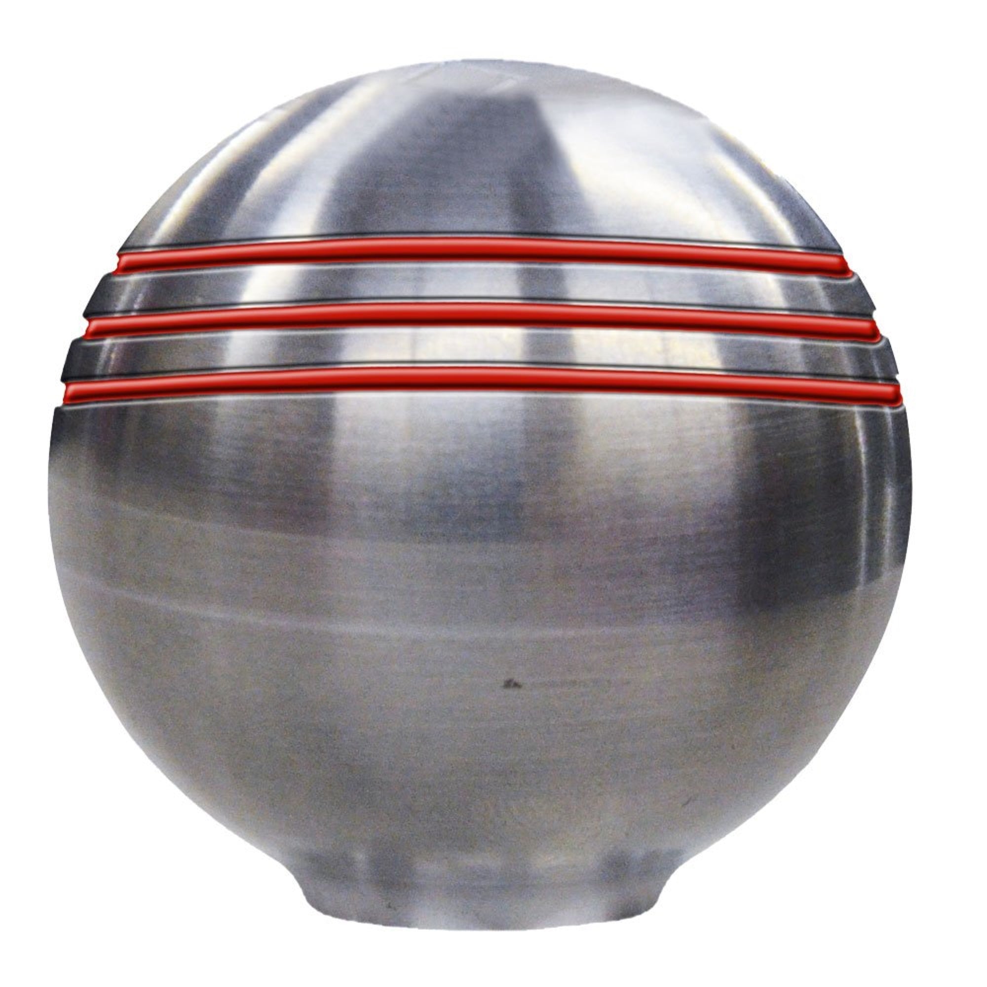 Schmitt & Ongaro Throttle  Knob Red 1-7/8' Grooved