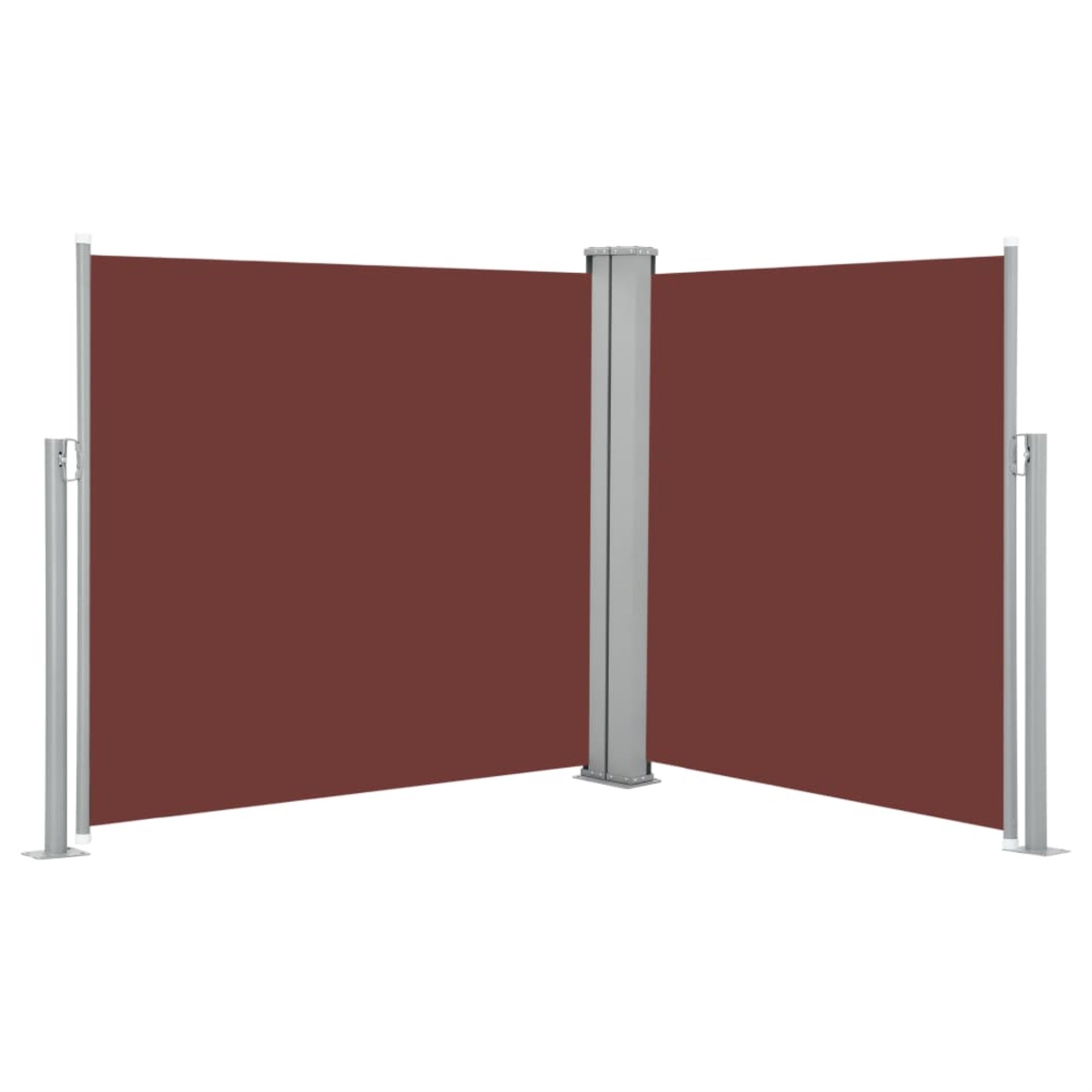 Vidaxl Retractable Side Awning Brown 47.2'X236.2'