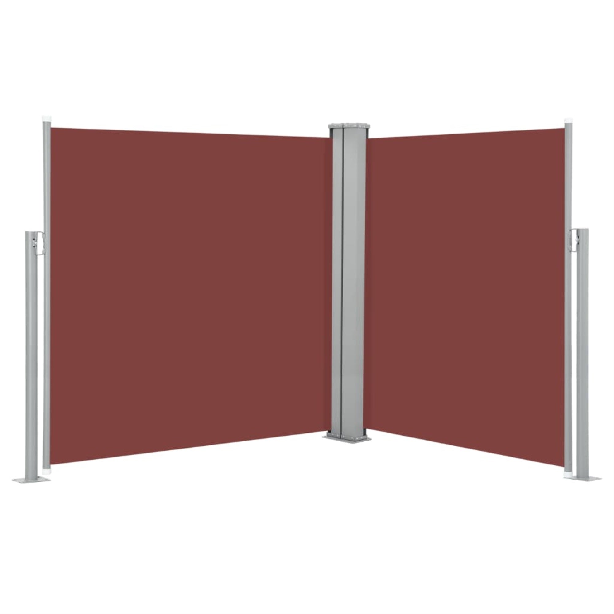 Vidaxl Retractable Side Awning Brown 55.1'X236.2'
