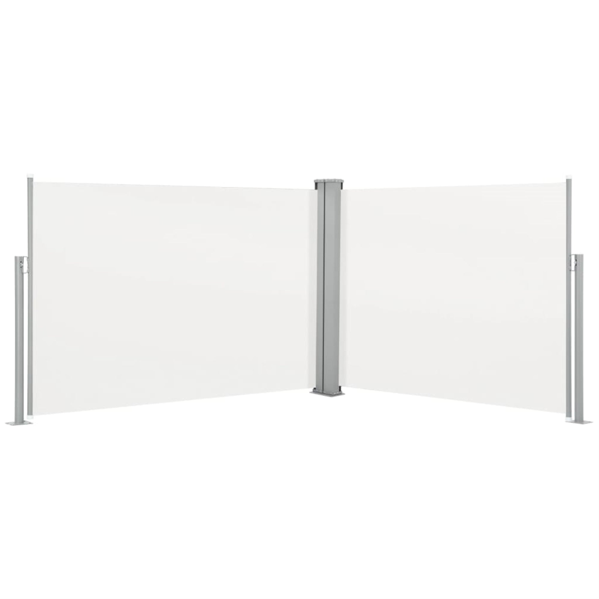 Vidaxl Retractable Side Awning Cream 47.2'X393.7'