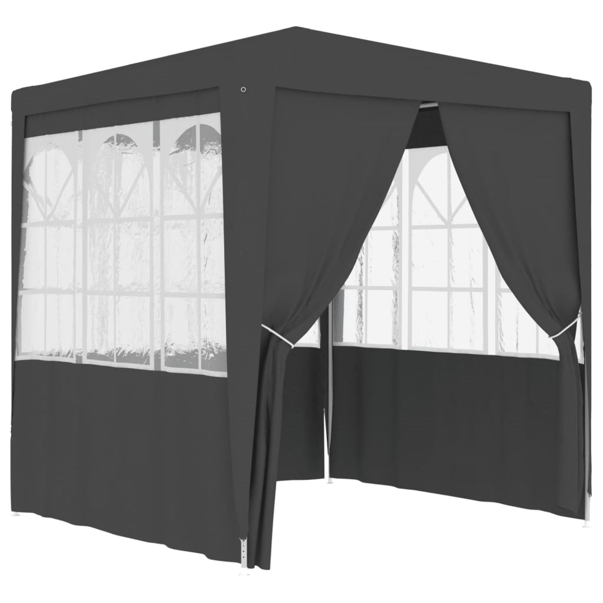 Vidaxl Professional Party Tent With Side Walls 8.2'X8.2' Anthracite 90 G/M