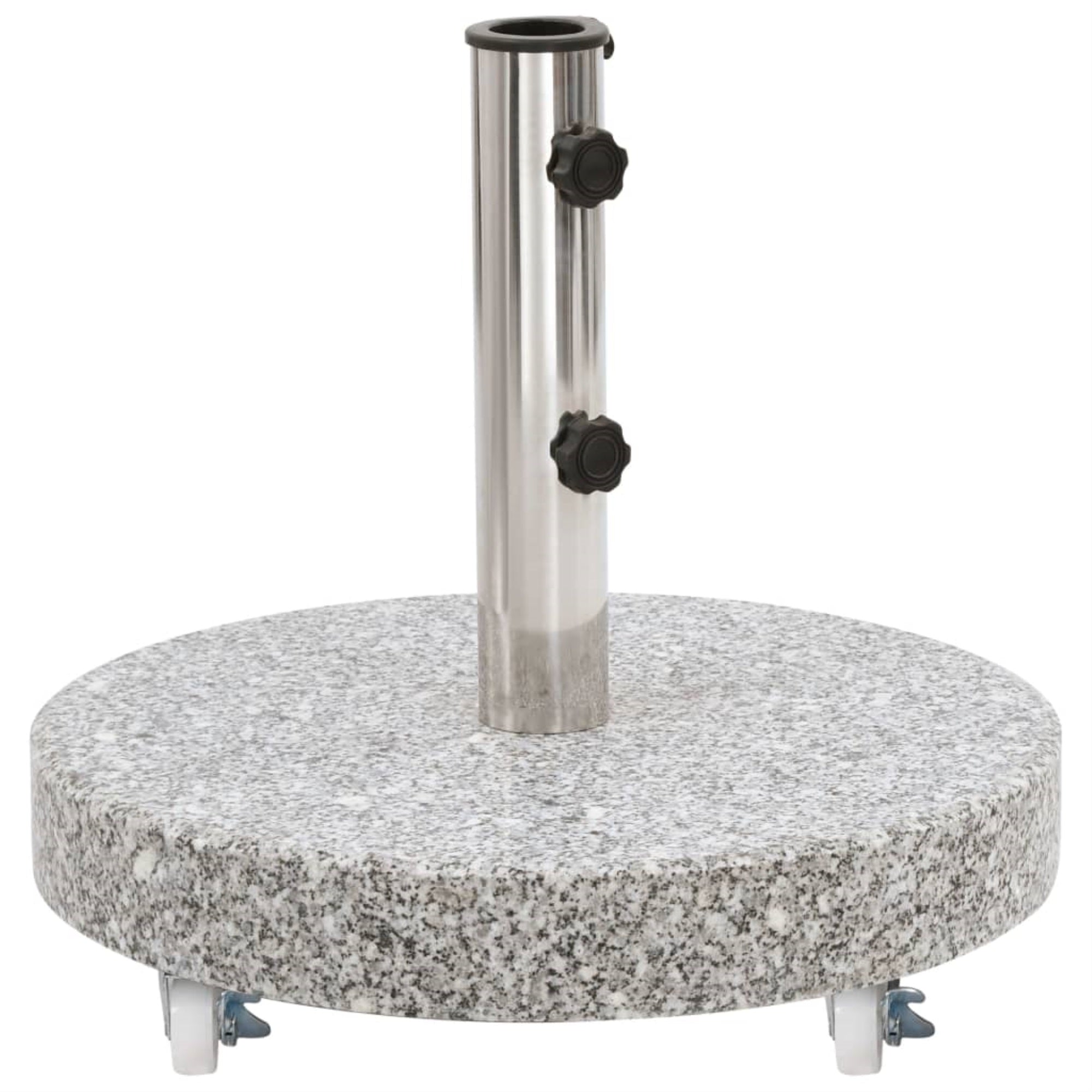 Vidaxl Parasol Base Granite 66.1 Lb Round Gray