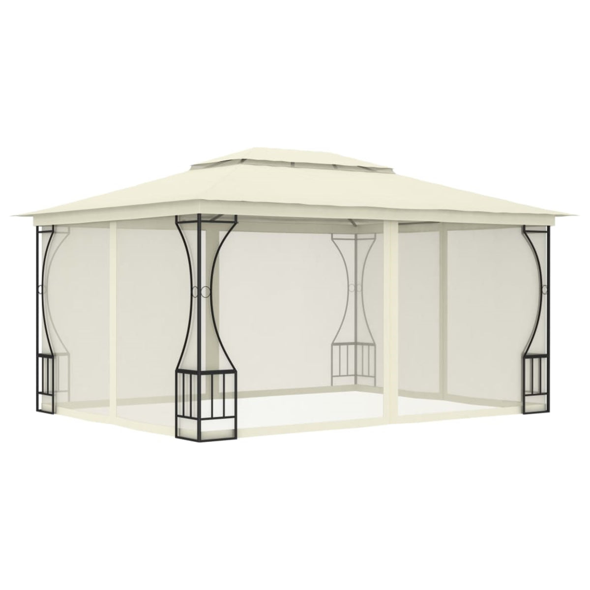 Vidaxl Gazebo With Nets 9.8'X13.1'X8.7' Cream