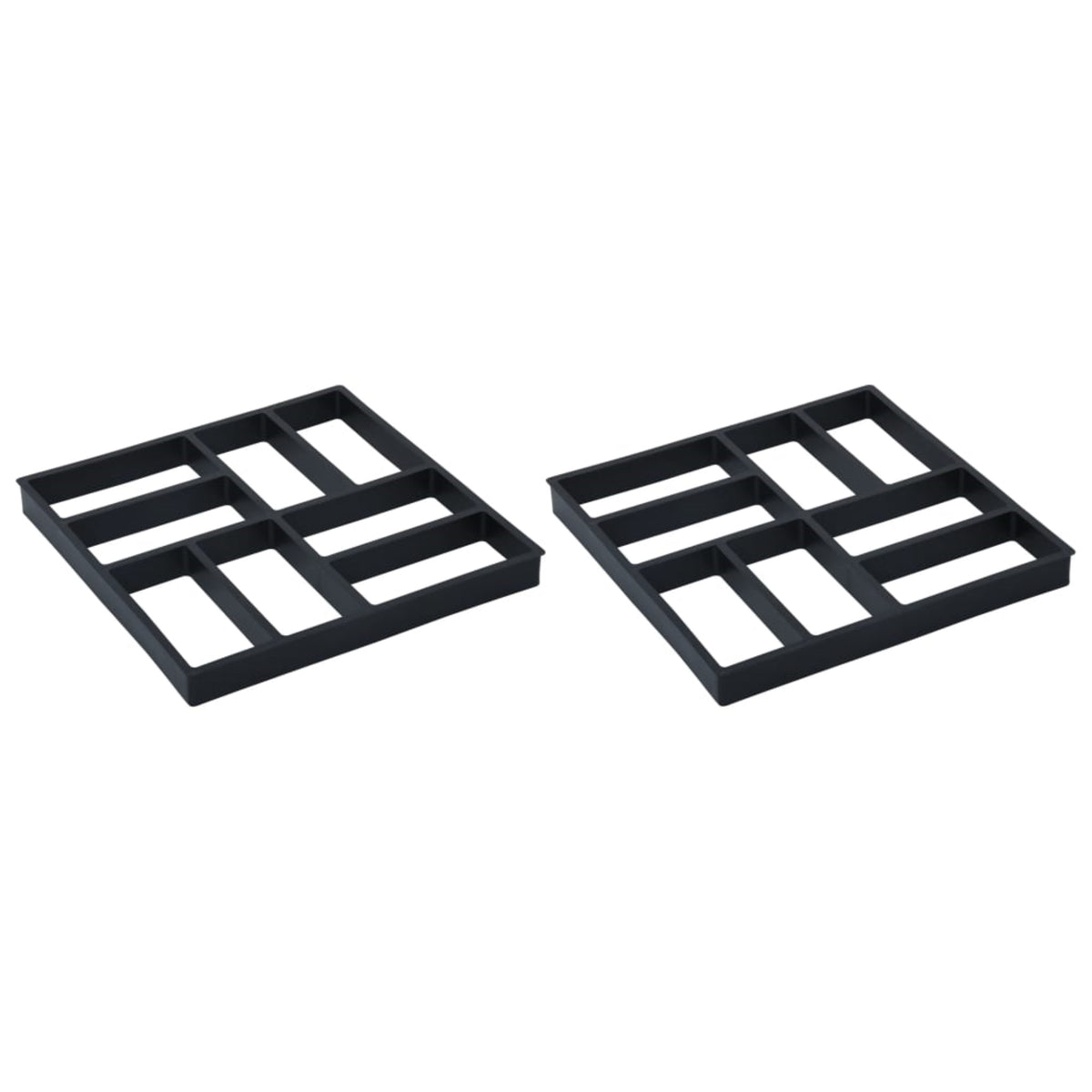 Vidaxl Pavement Moulds 2 Pcs 15.7'X15.7'X1.6' Plastic