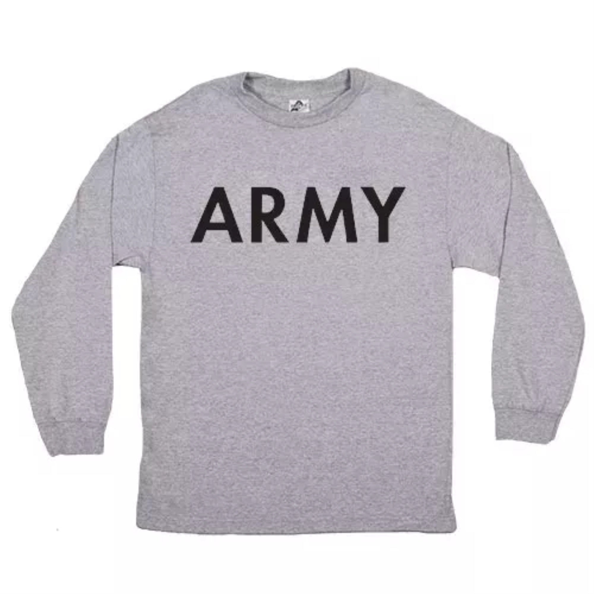 Army Long Sleeve T-Shirt Grey Medium