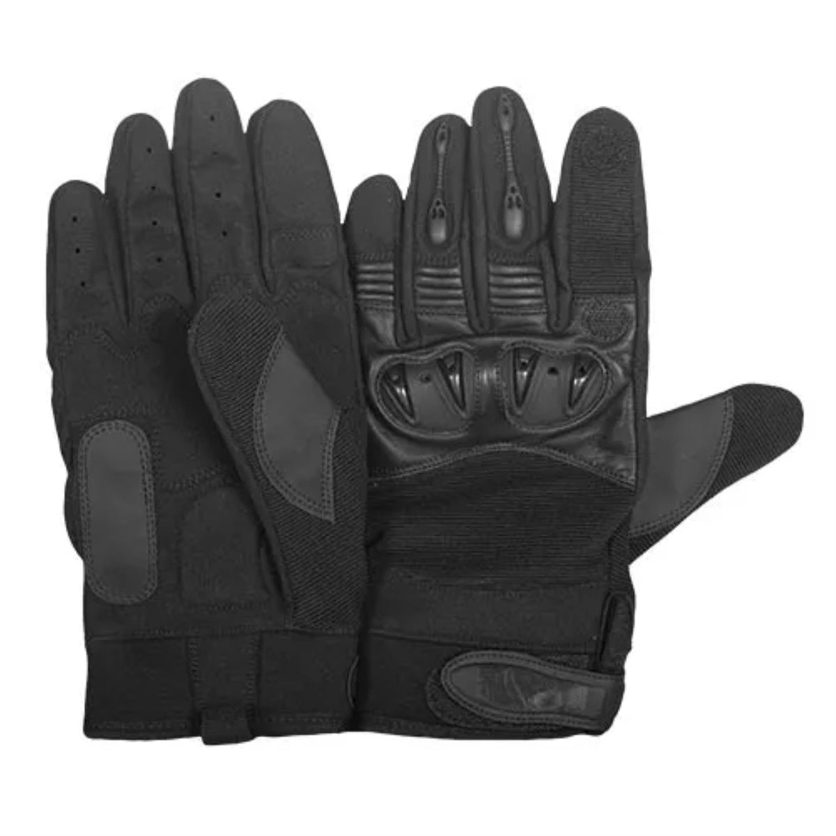 Clawed Hard Knuckle Shooter'S Gloves - Black Medium