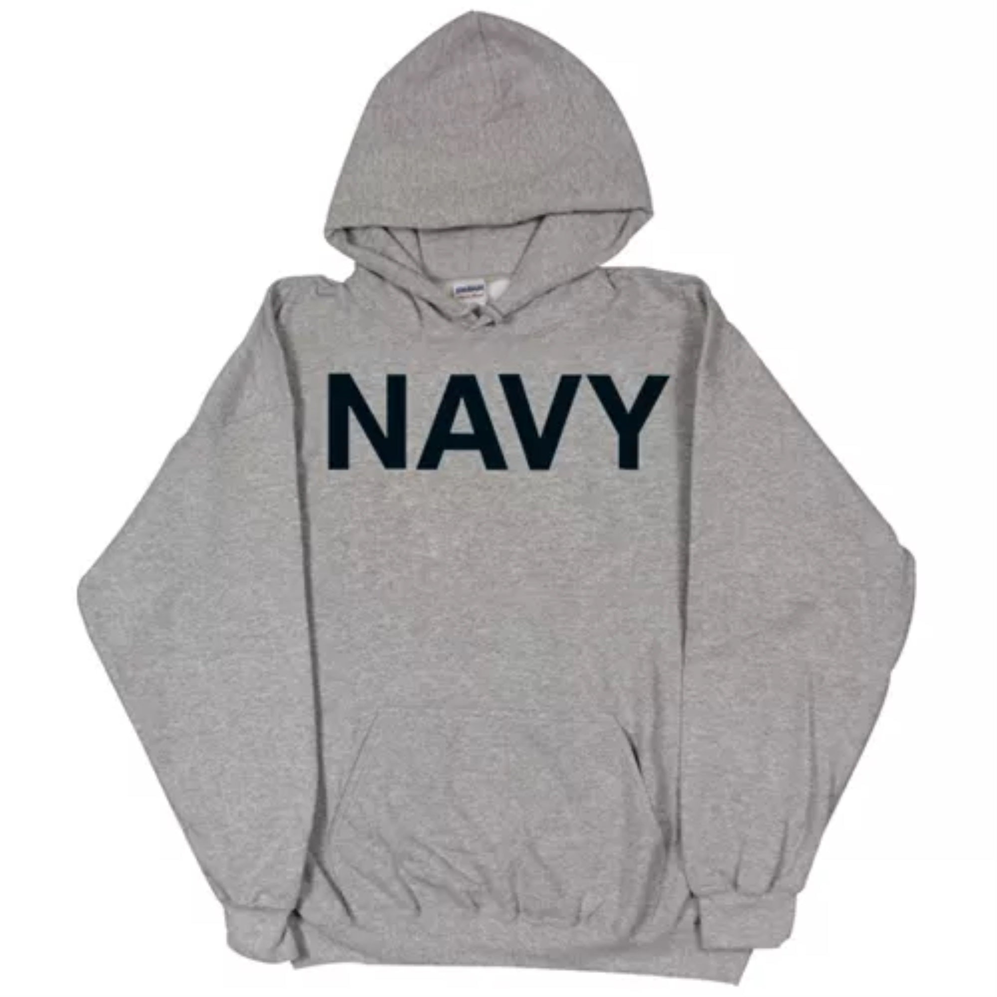 Pullover/Hooded Grey Sweatshirt- Navy Xl