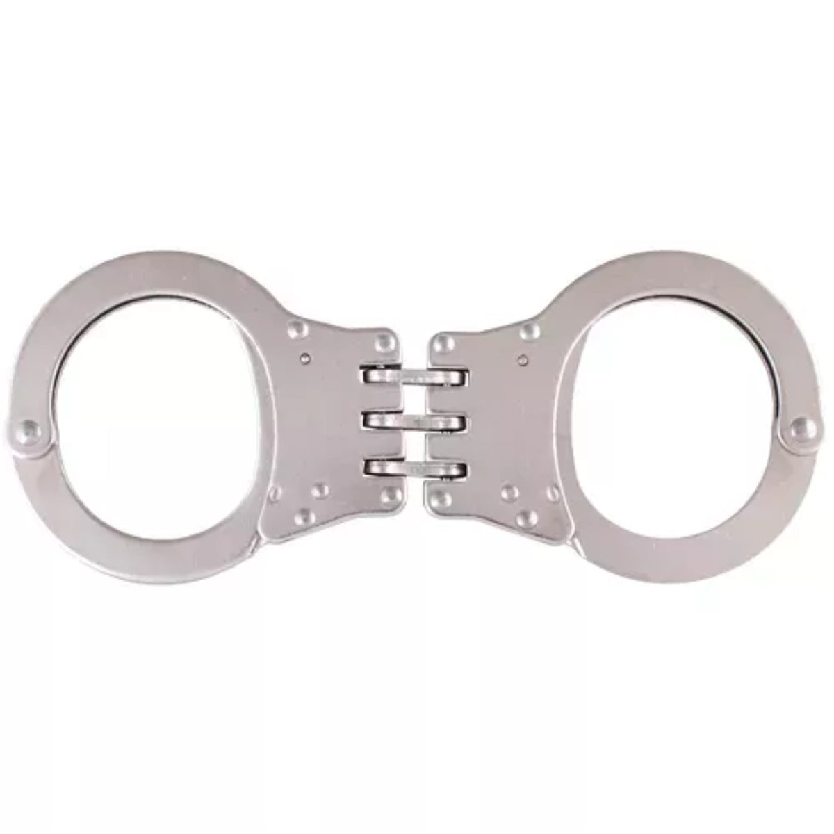 Detective Double-Lock Handcuffs With 3 Hinges - Nickel