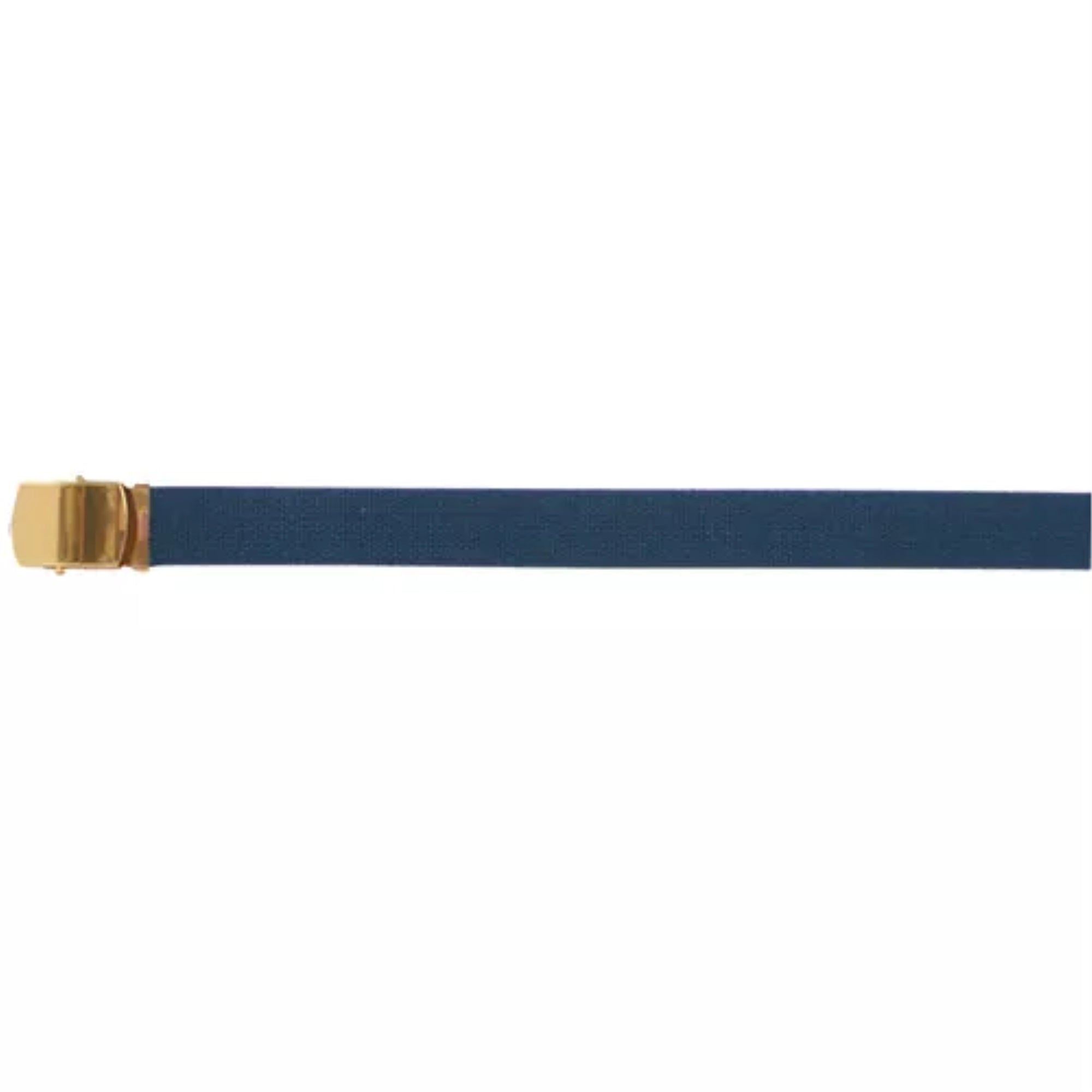 54' Cotton Web Belt, 12 Pack Brass Buckle - Navy