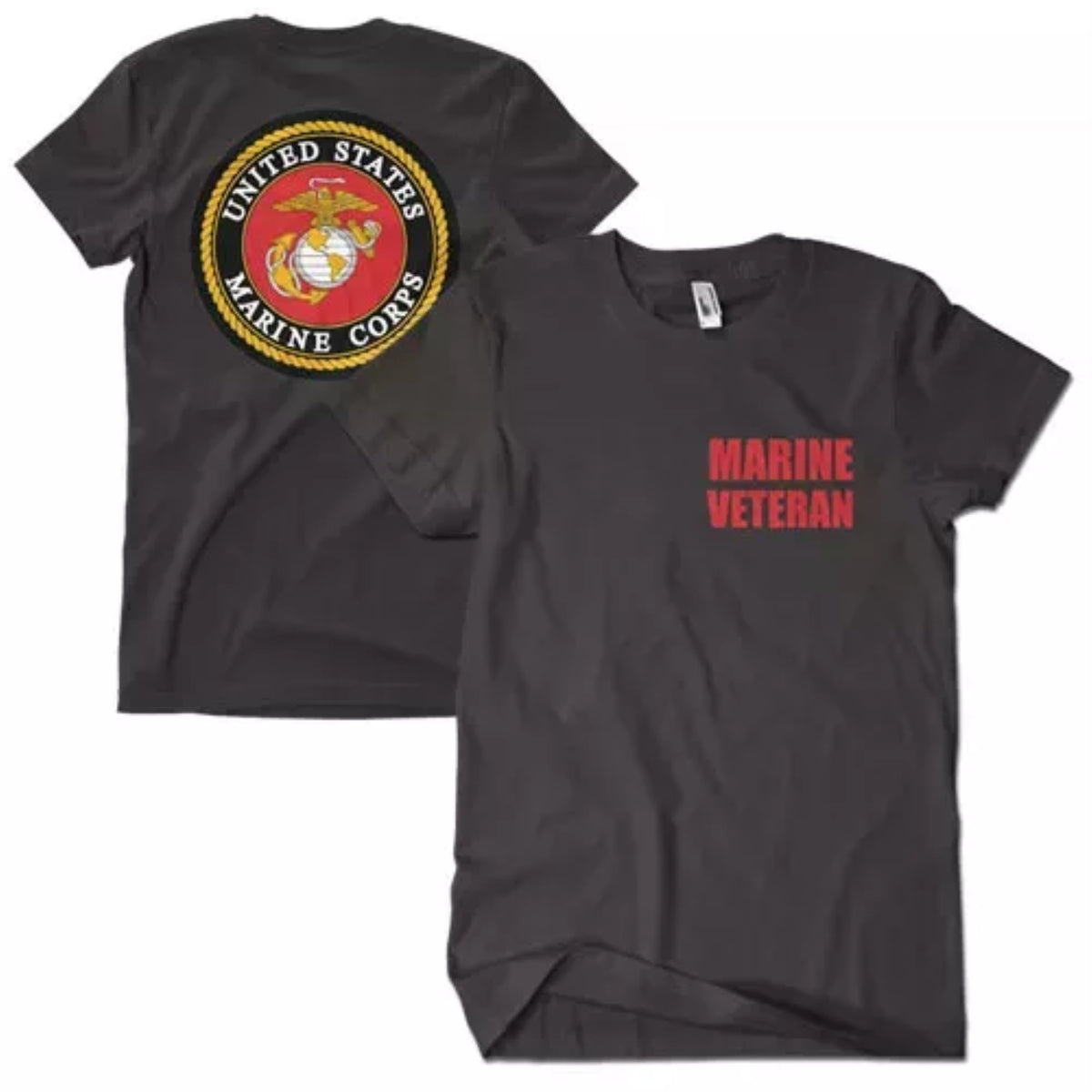 Marine Veteran Men'S T-Shirt Black 2-Sided - 3Xl