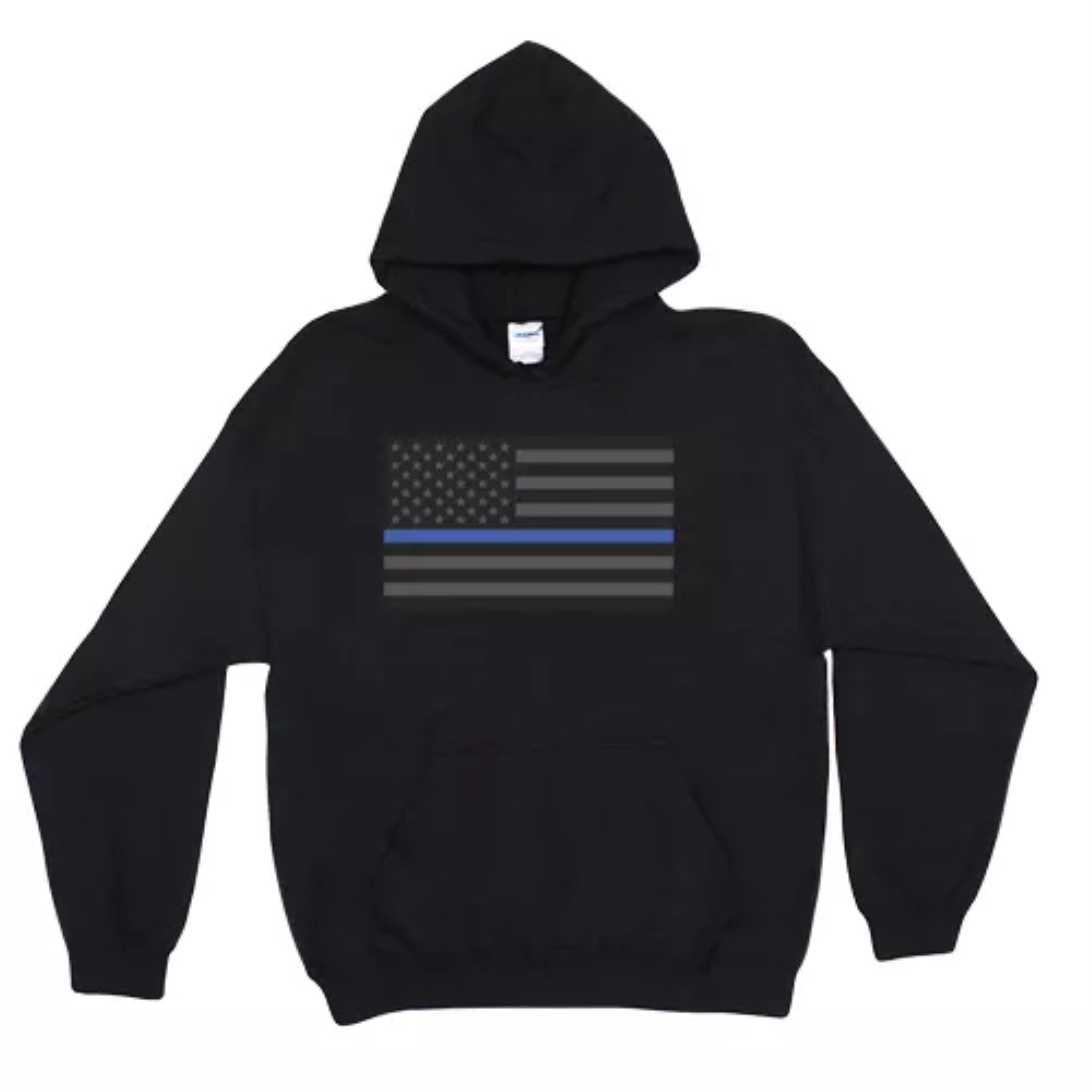 Pullover/Hooded Police/Thin Blue Line Black - Xl