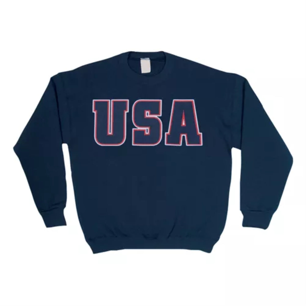 Usa Flag Crewneck Sweatshirt Navy - 3Xl