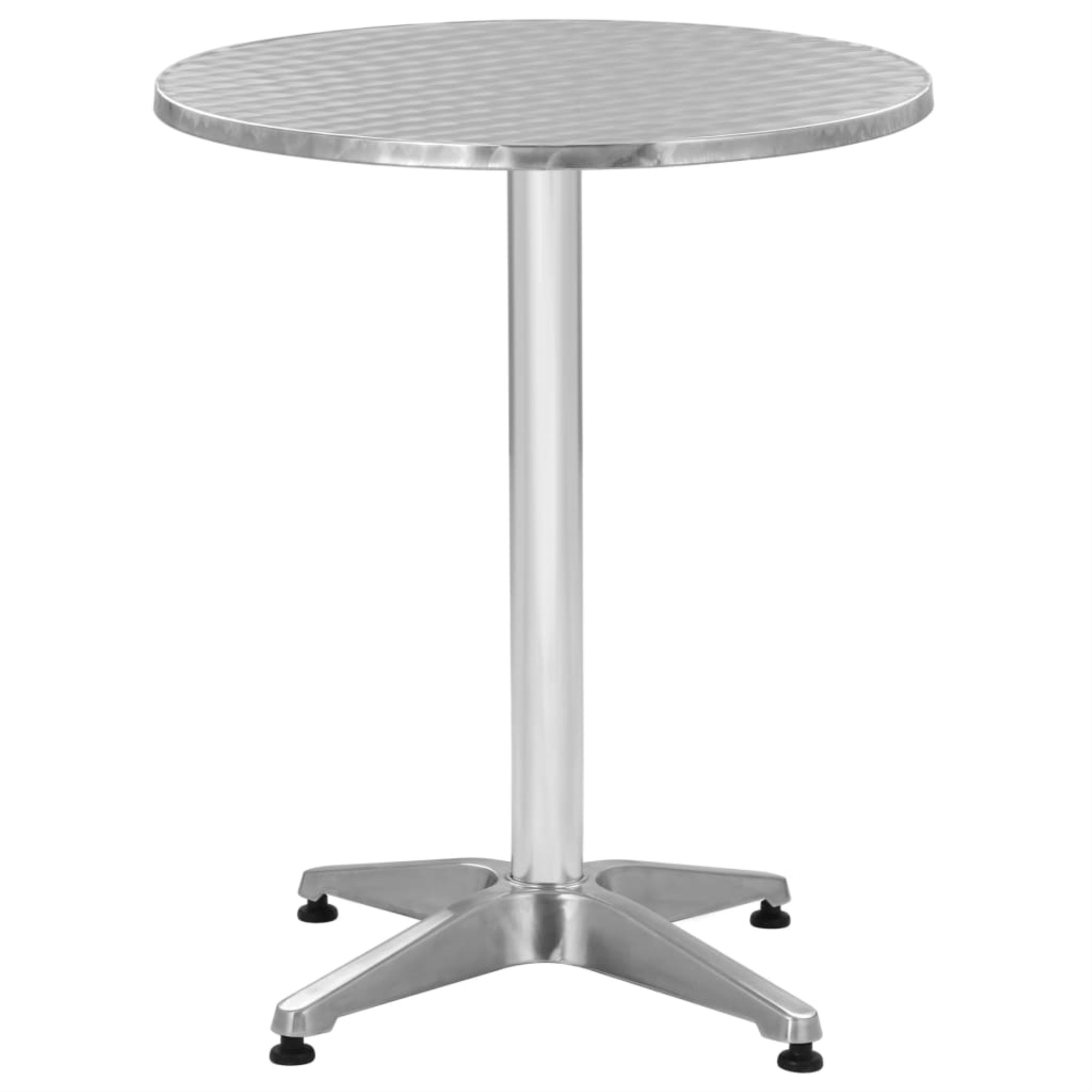 Vidaxl Patio Table Silver 23.6'X27.6' Aluminum