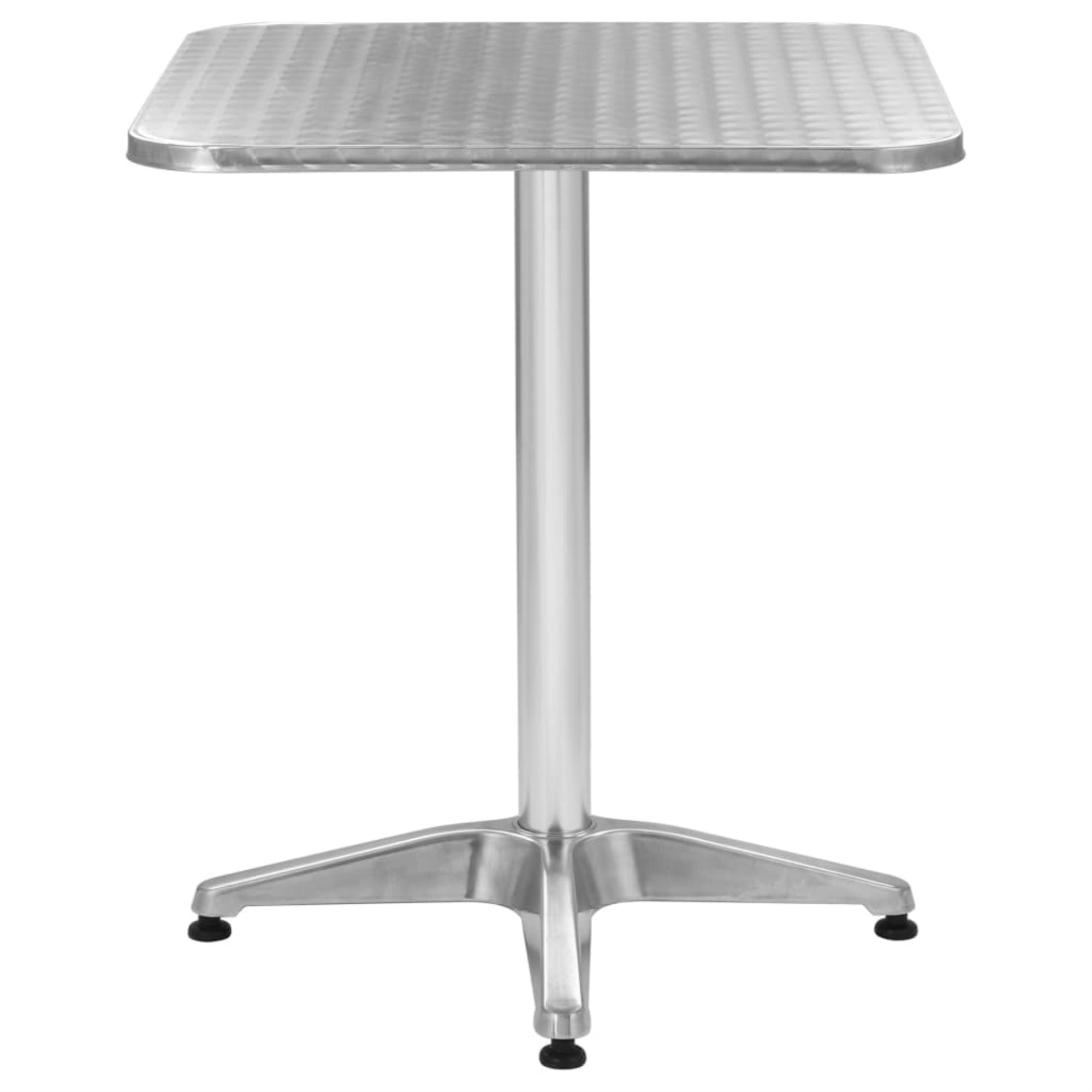 Vidaxl Patio Table Silver 23.6'X23.6'X27.6' Aluminum