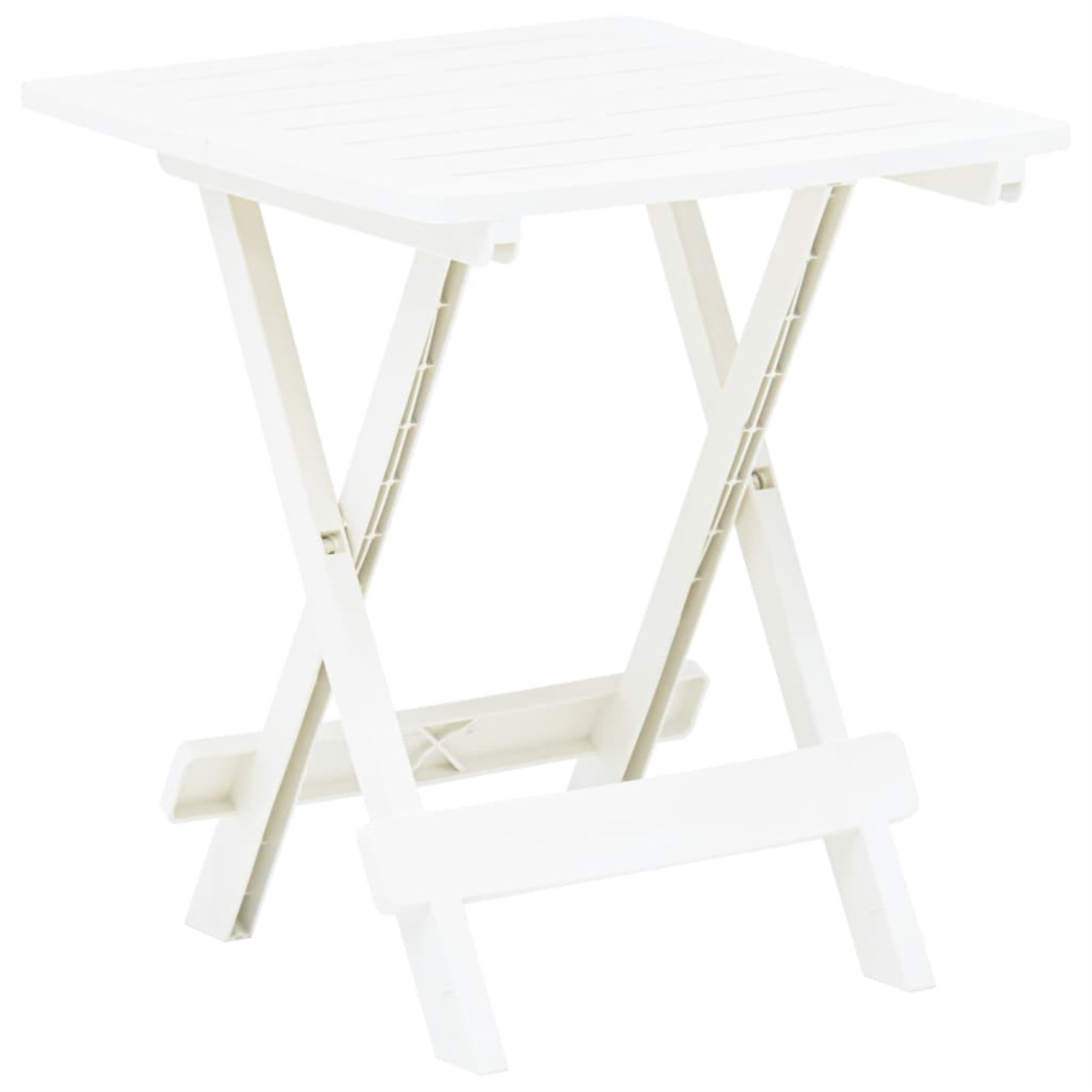 Vidaxl Folding Garden Table White 17.7'X16.9'X19.7' Plastic