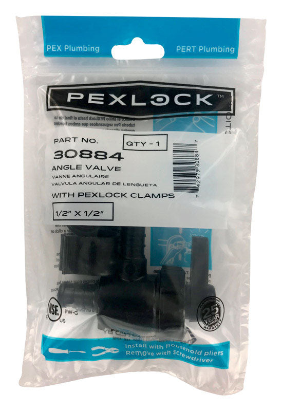 Angle Valve W/Clmps 1/2 (Pack Of 1)
